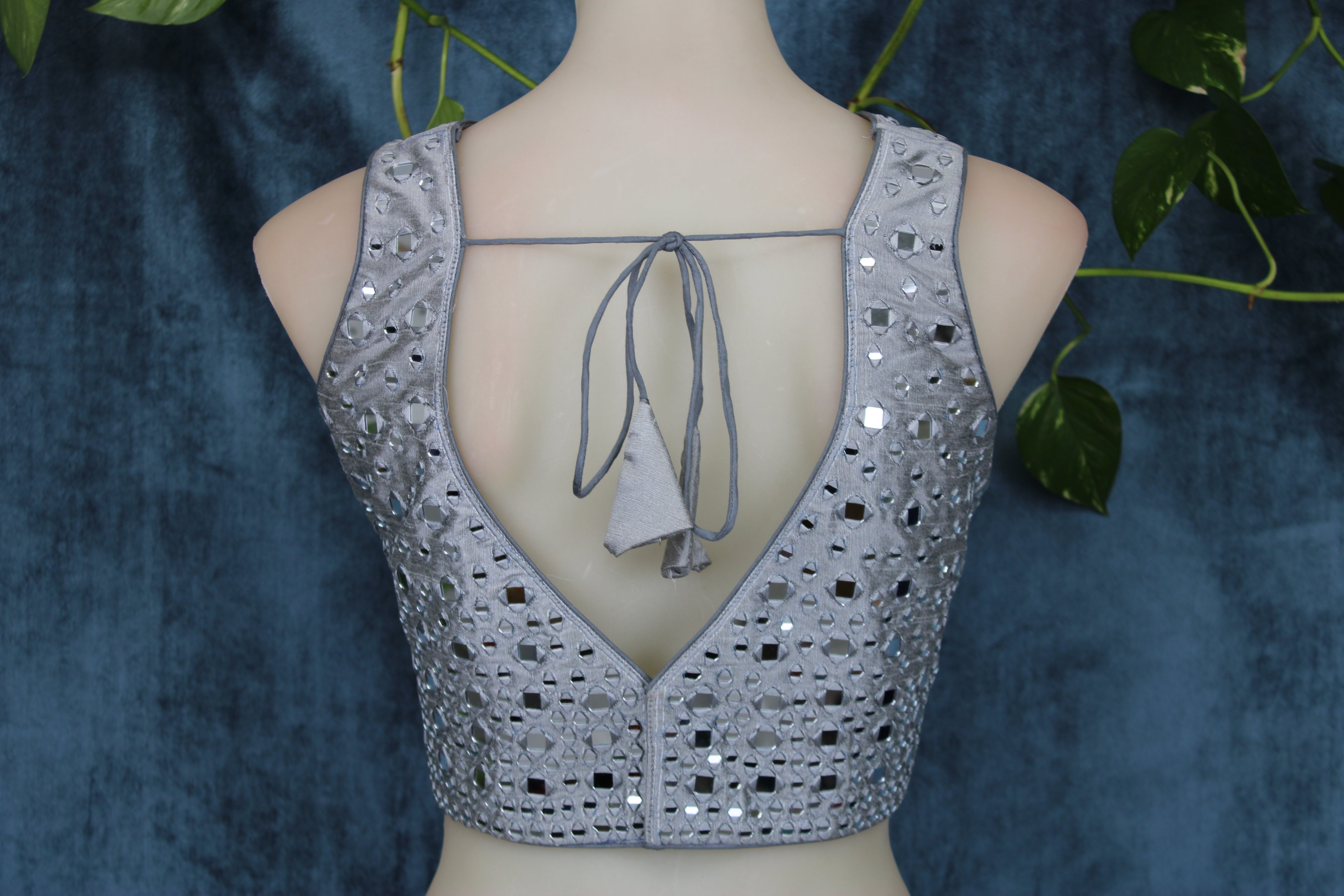 Isha - Mirror Work Embroidery Blouse