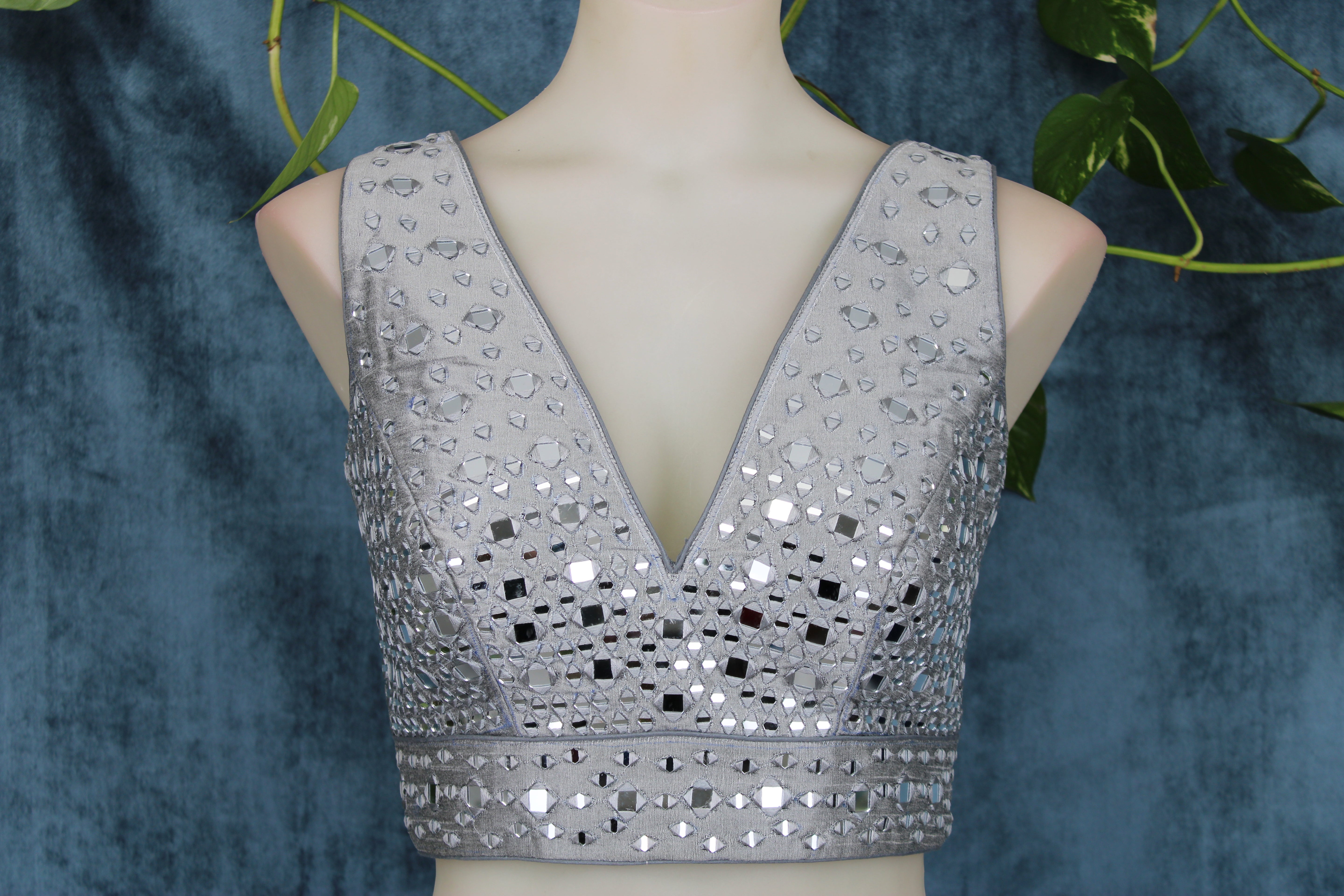 Isha - Mirror Work Embroidery Blouse