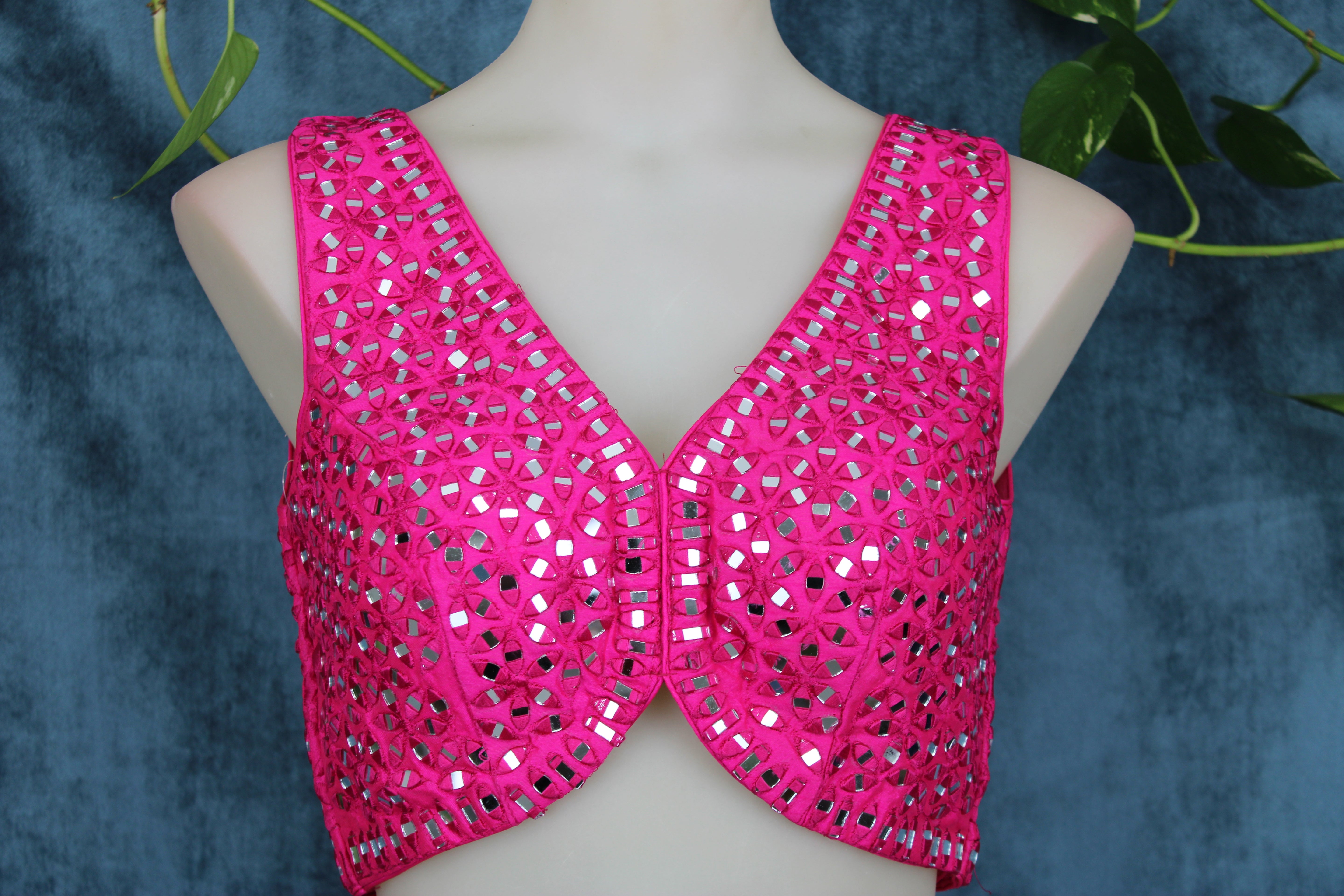 Isha - Mirror Work Embroidery Blouse