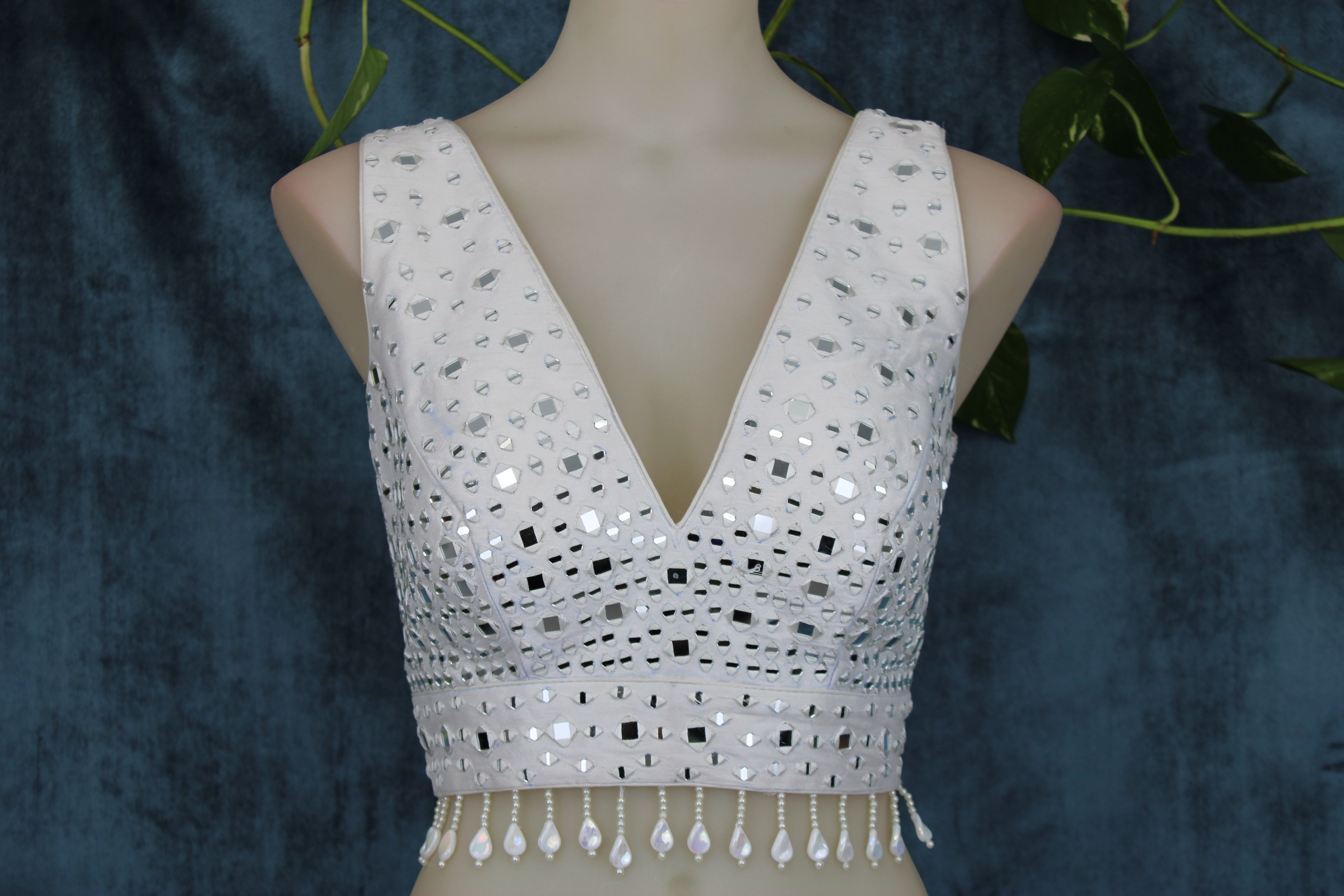 Isha - Mirror Work Embroidery Blouse
