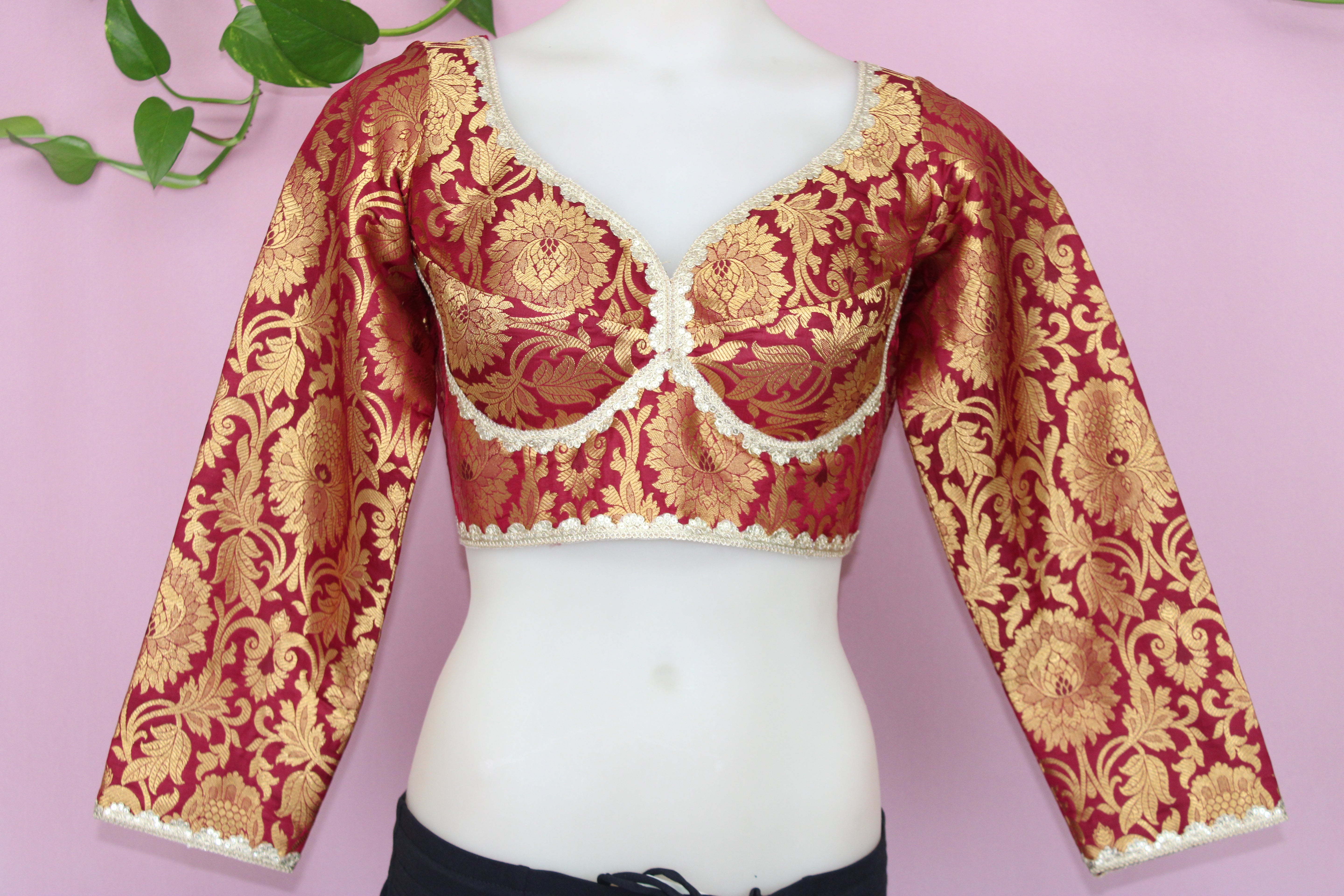 Kaira - Banarasi Silk Brocade Full Sleeves Padded Sabyasachi Style Blouse