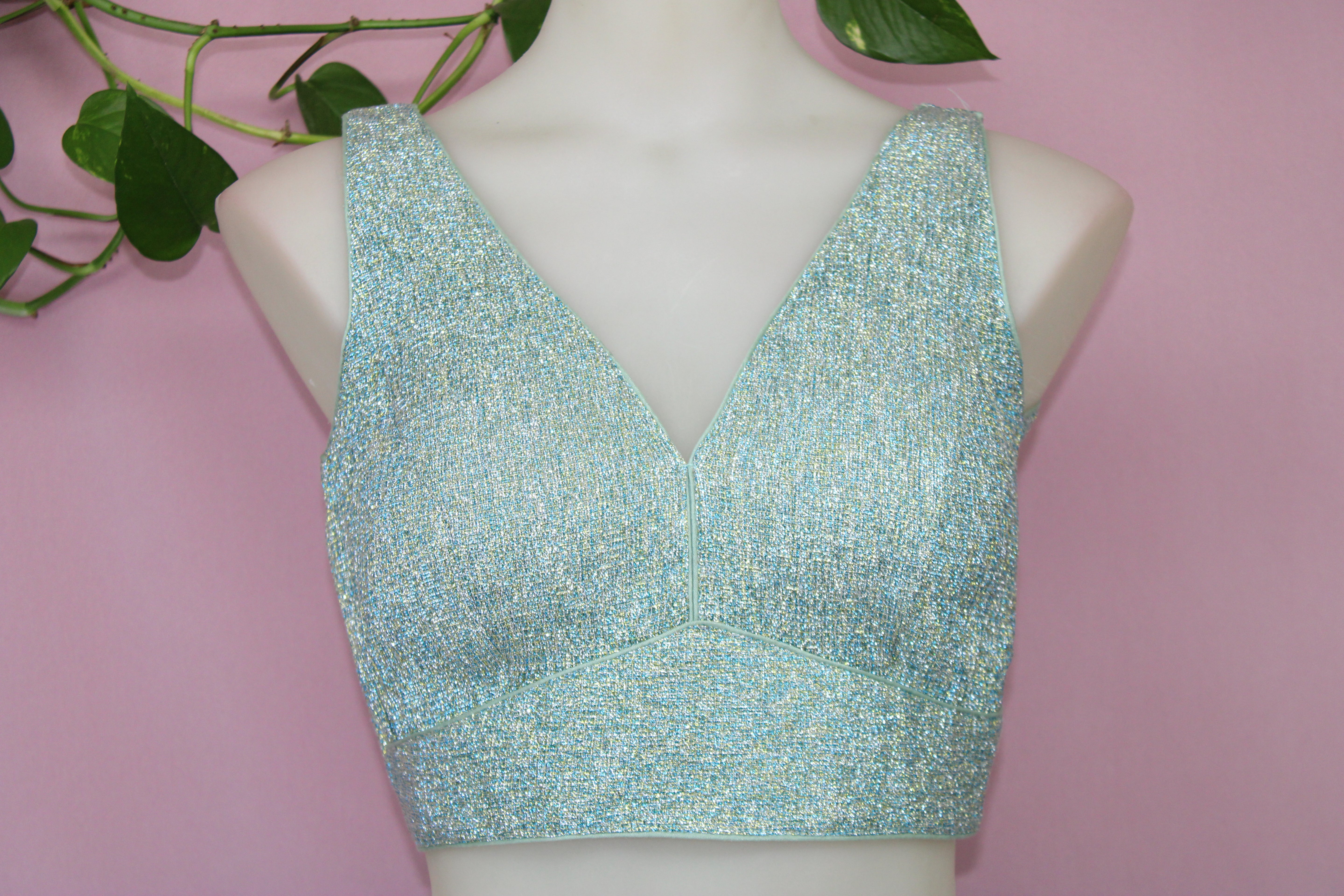 Kantay - Lurex Sleeveless Princess Cut Blouse