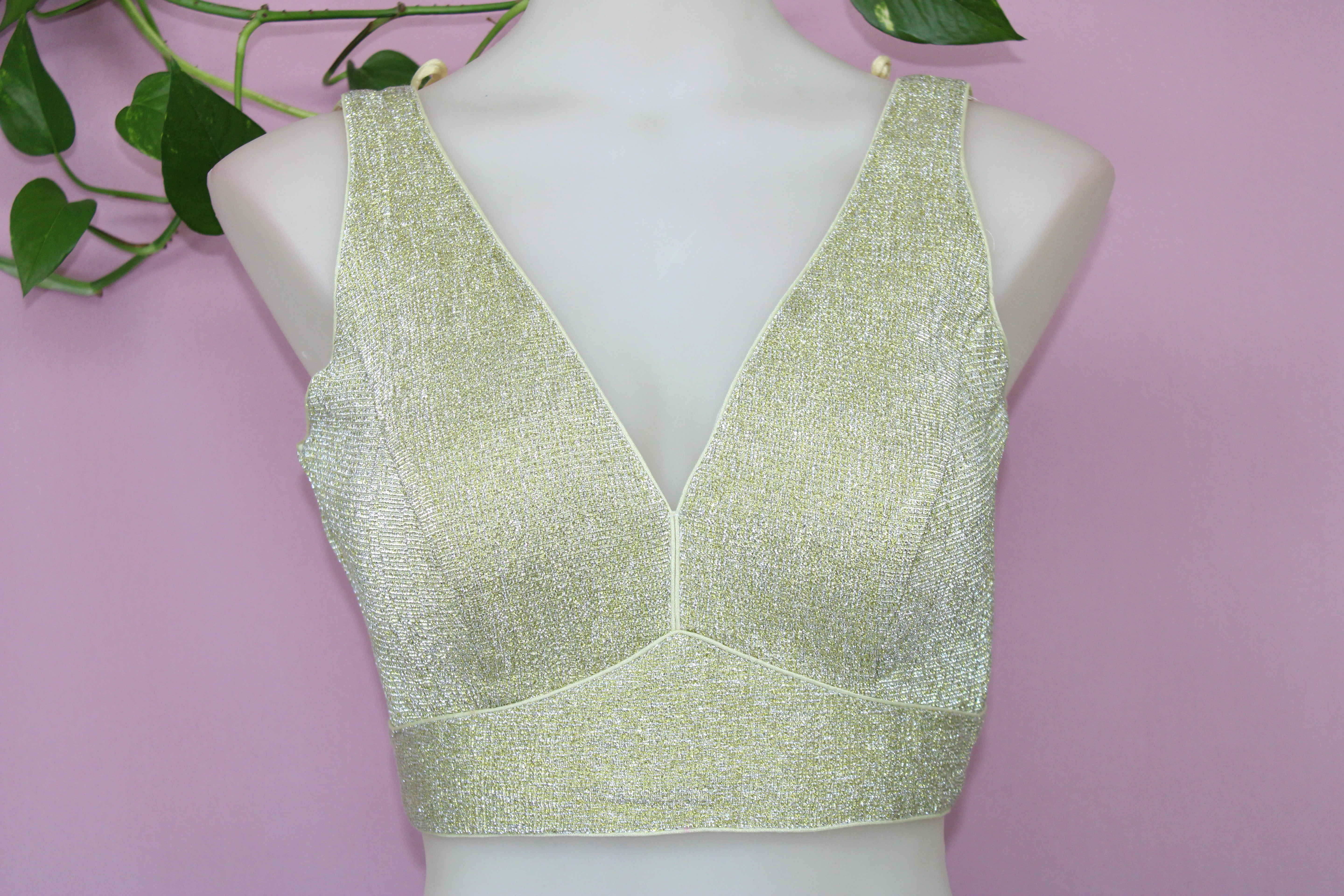 Kantay - Lurex Sleeveless Princess Cut Blouse