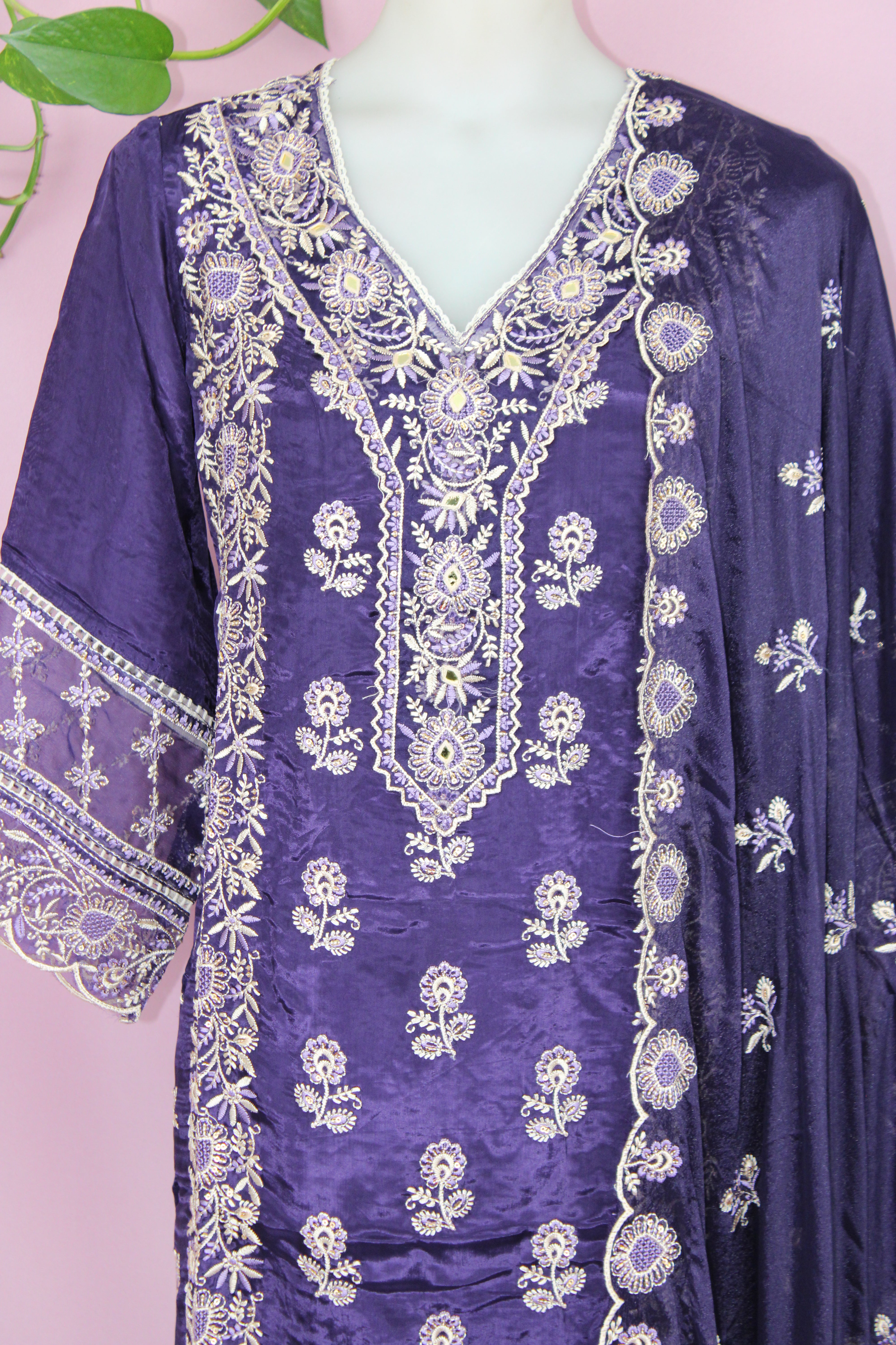 Karen - Silk Pakistani-Style Straight Suit