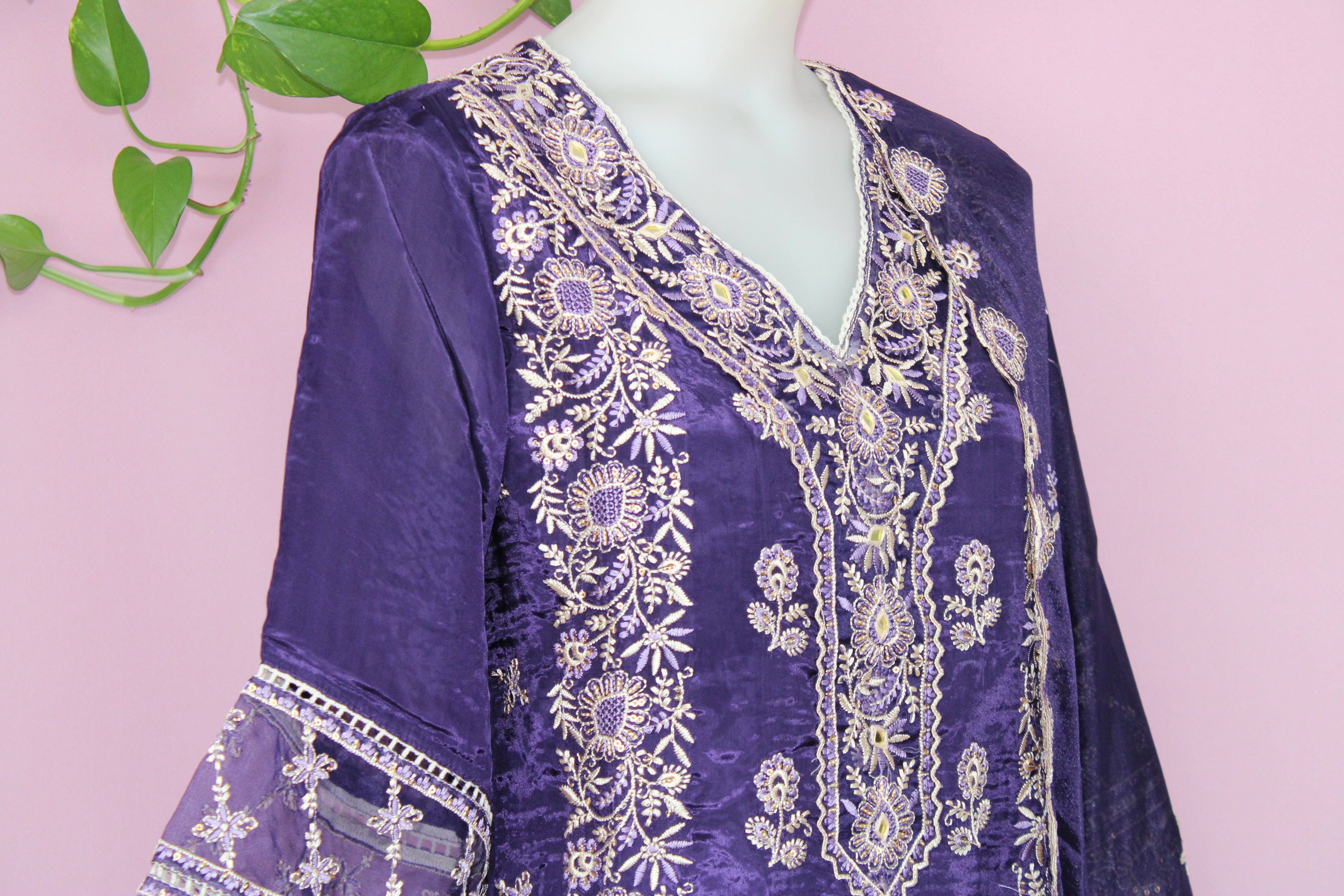 Karen - Silk Pakistani-Style Straight Suit