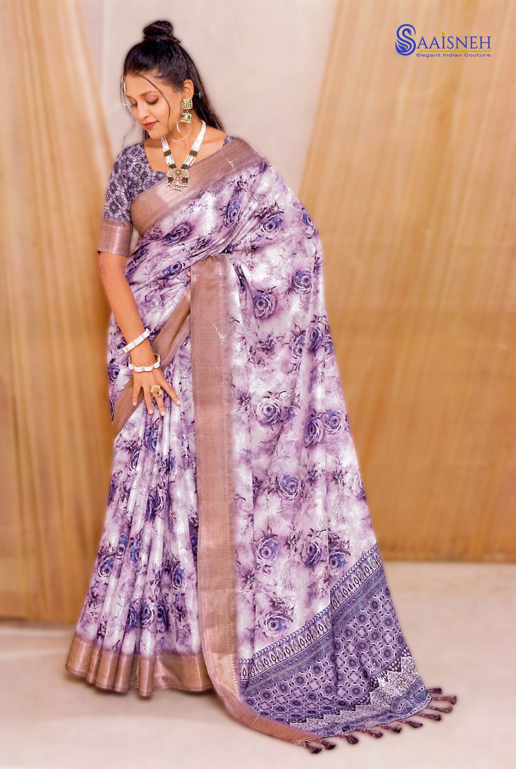 Kashmira - Semi Silk Printed Saree