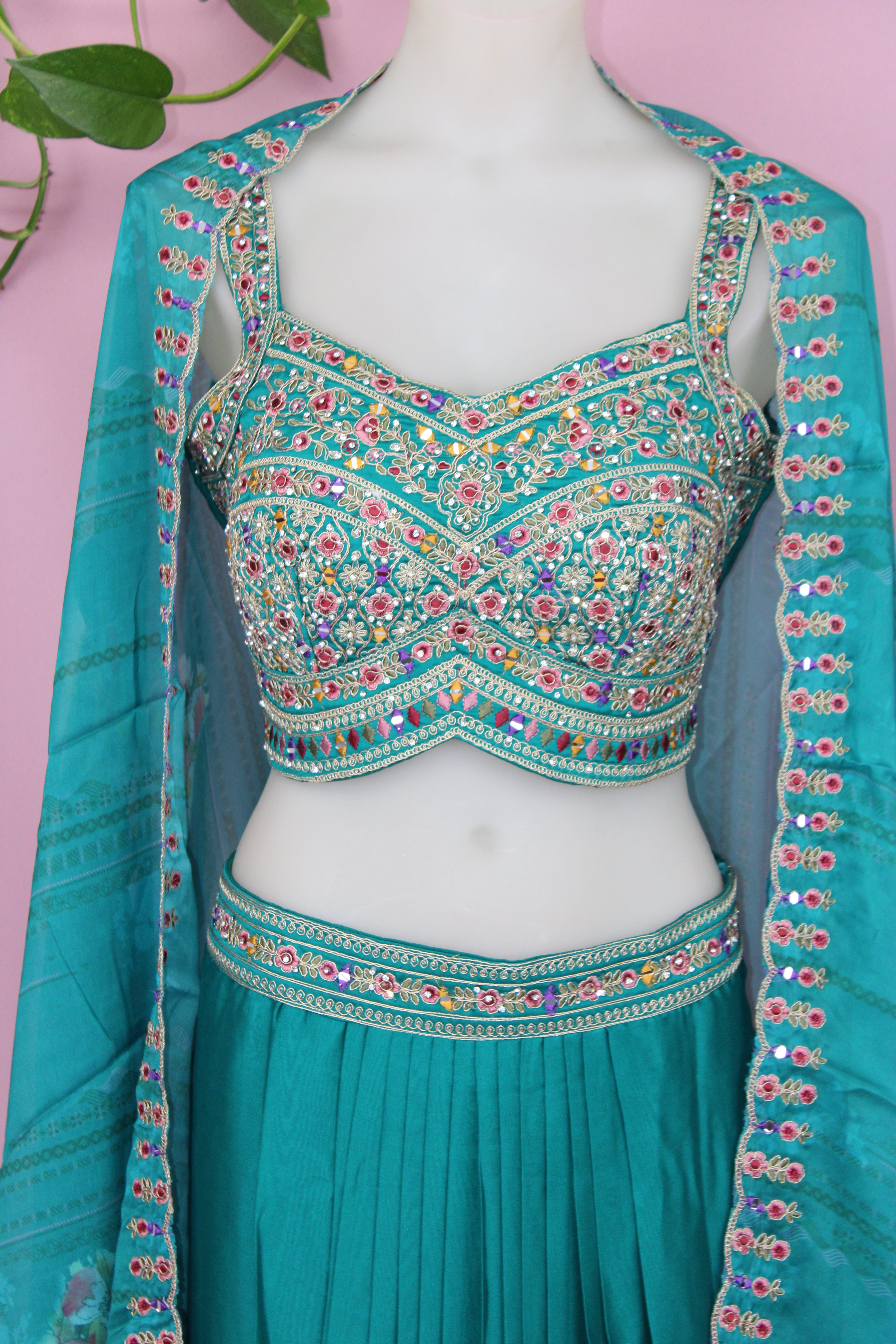 Katrina - Georgette Embroidered Indo - Western Dress