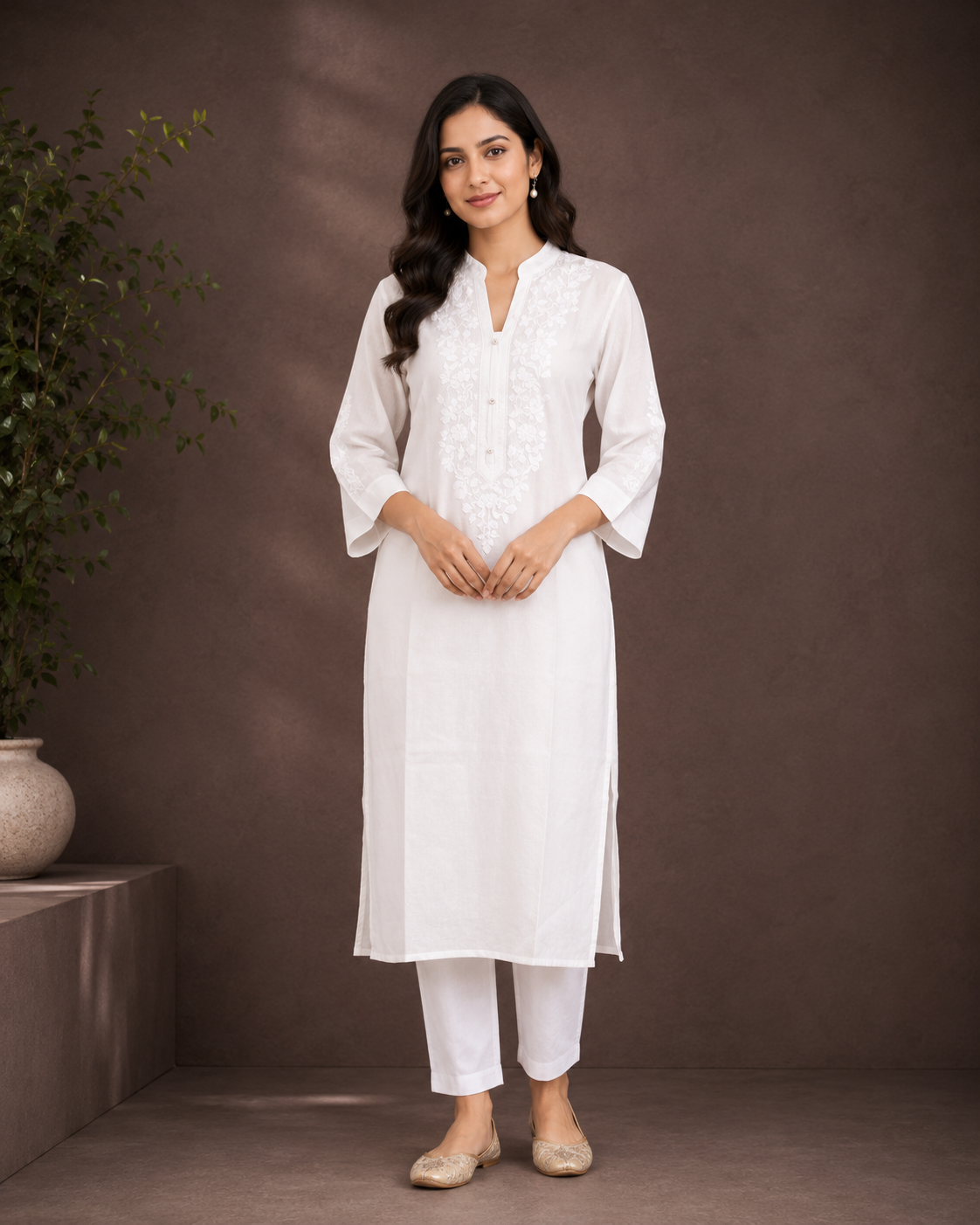 Kush - Cotton Thread Embroidery Long Kurti