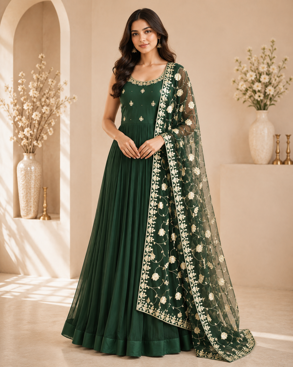 Lara - Georgette Embroidery Gown