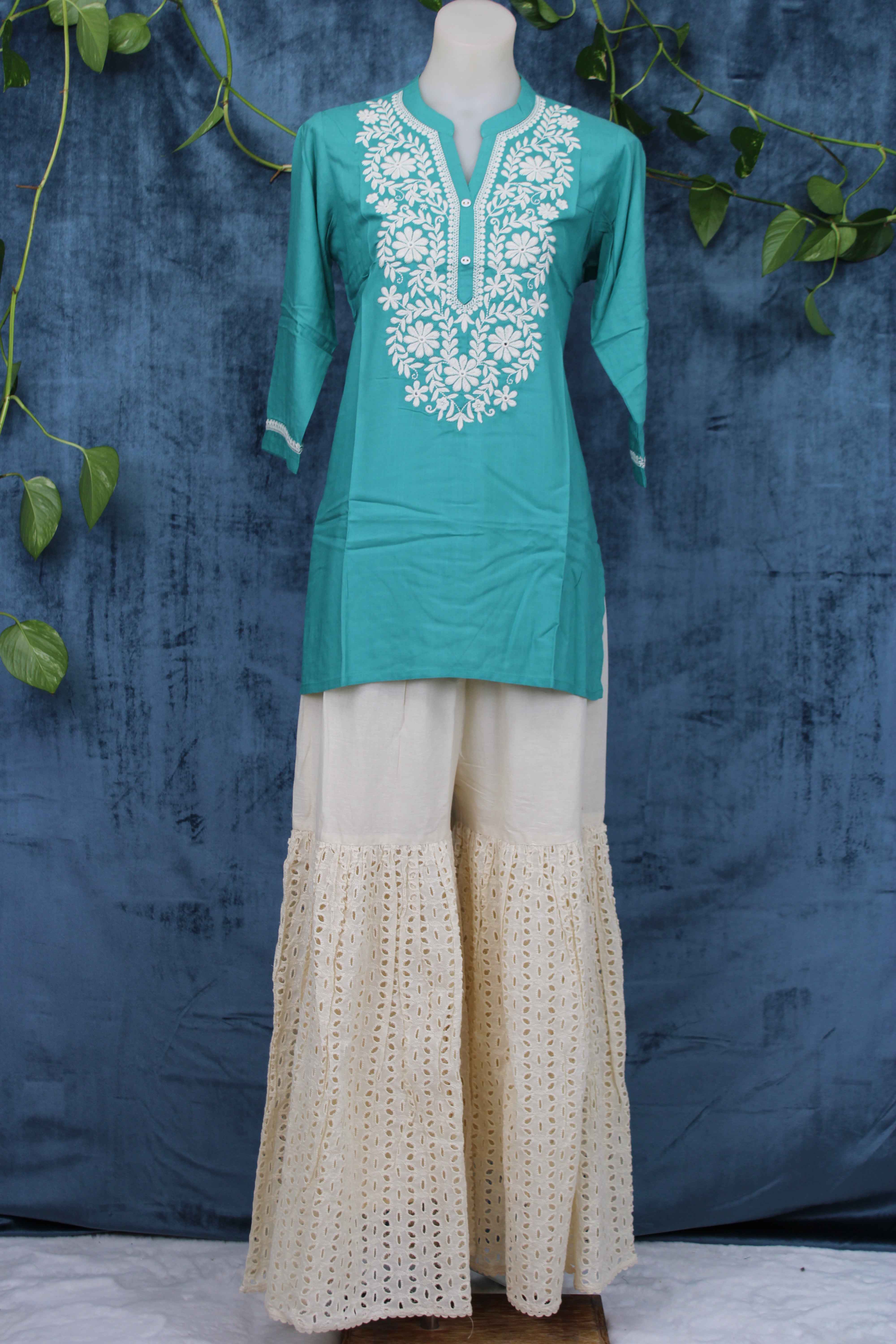 Mayara - Cotton Embroidery Short Kurti
