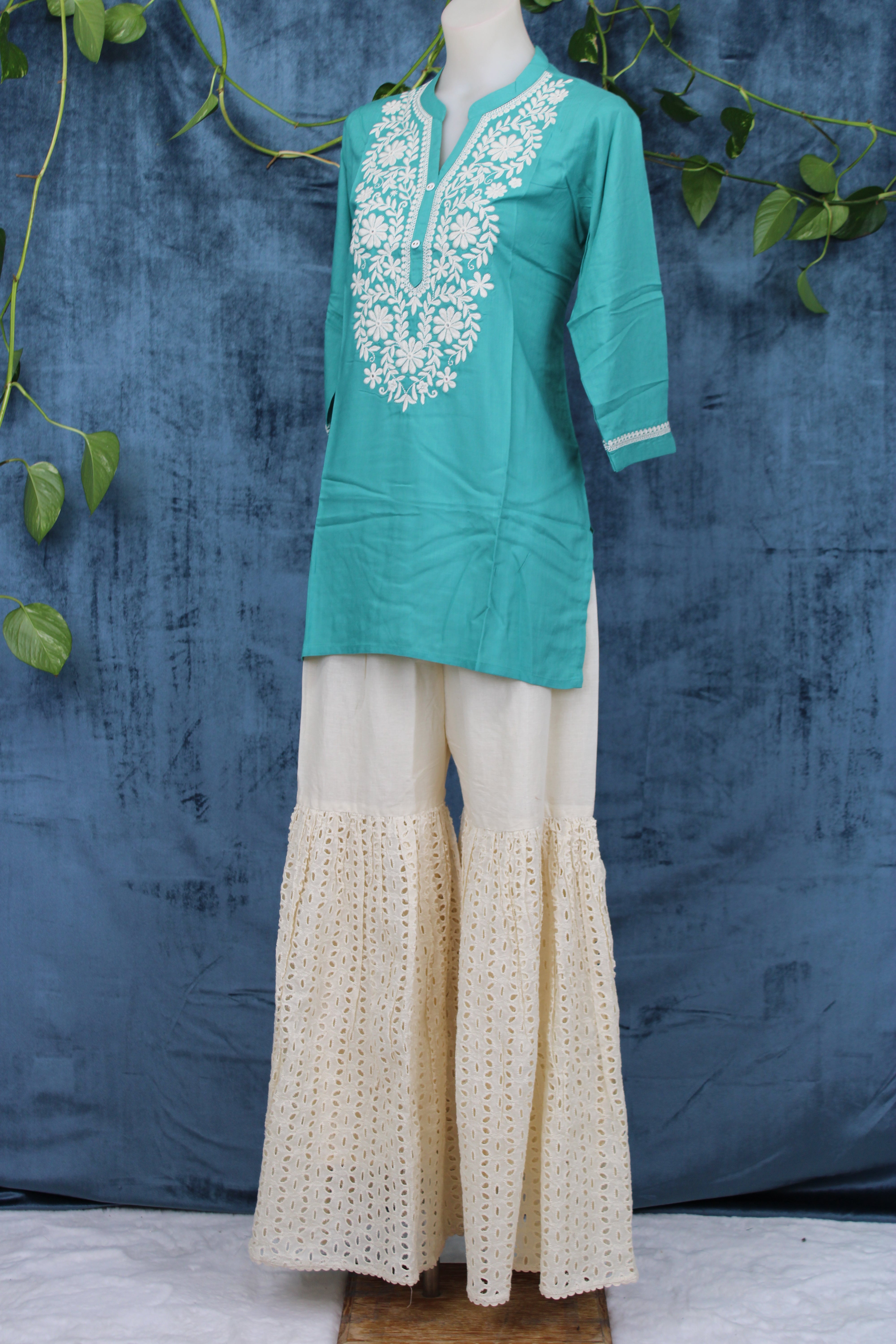 Mayara - Cotton Embroidery Short Kurti