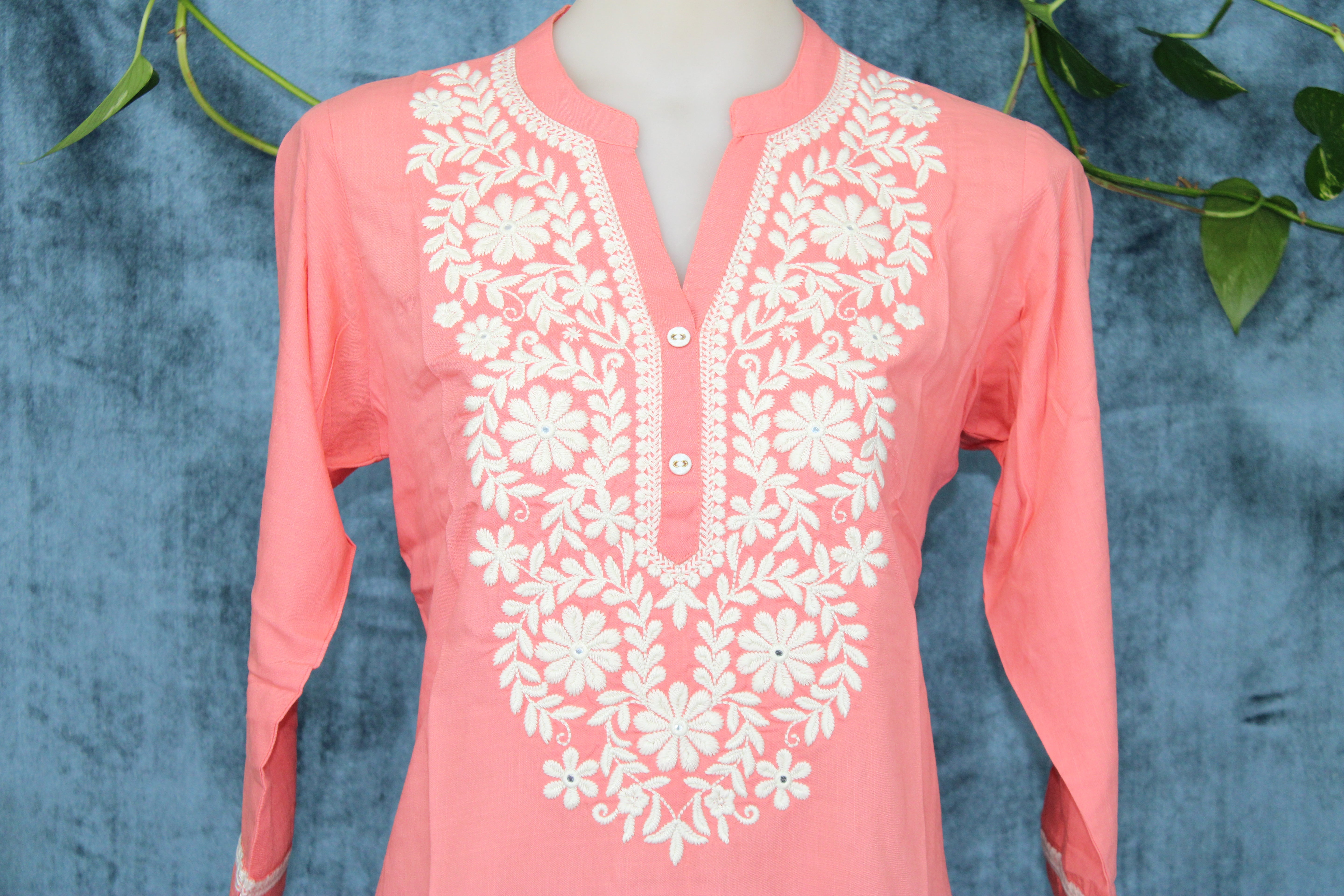 Mayara - Cotton Embroidery Short Kurti