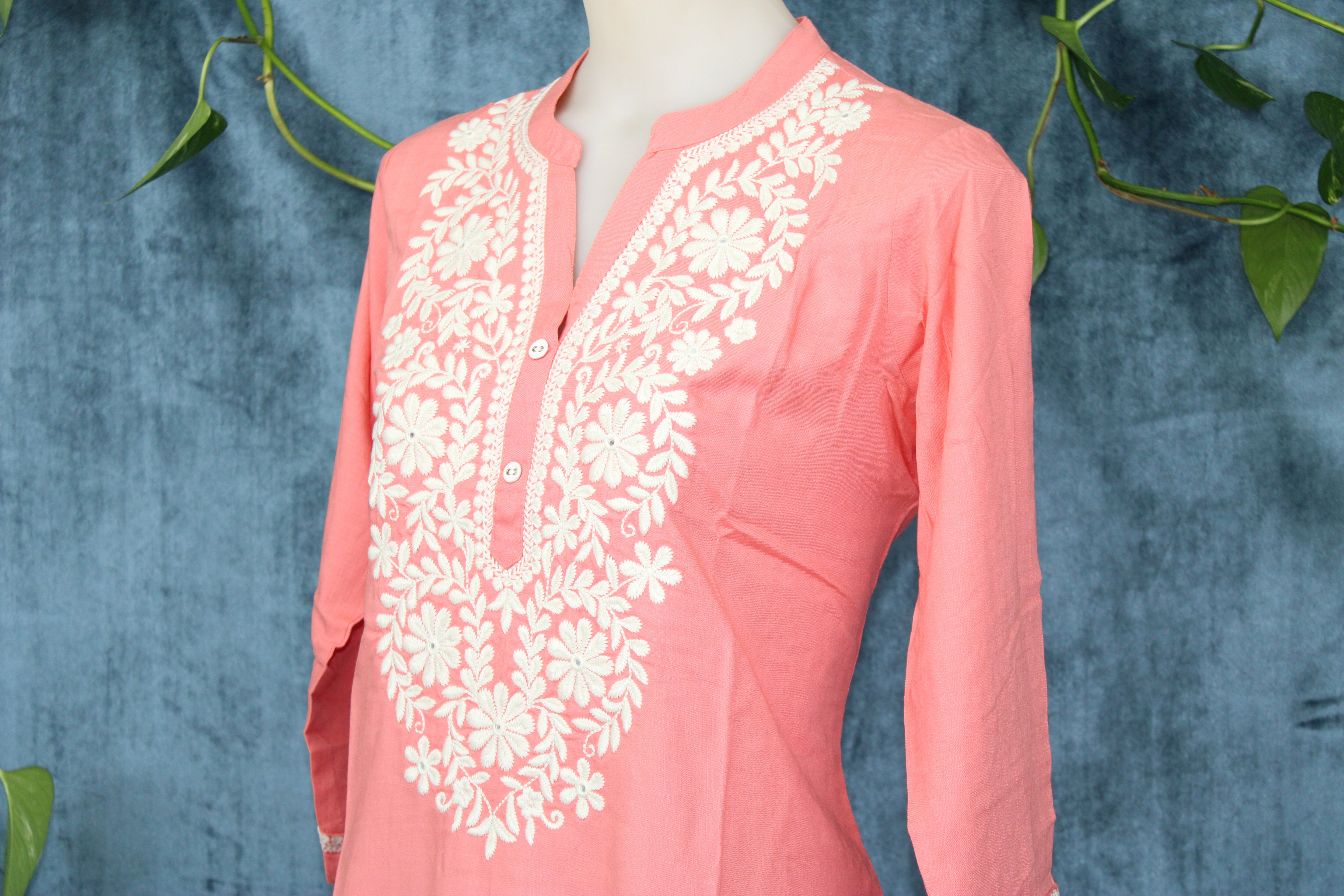 Mayara - Cotton Embroidery Short Kurti