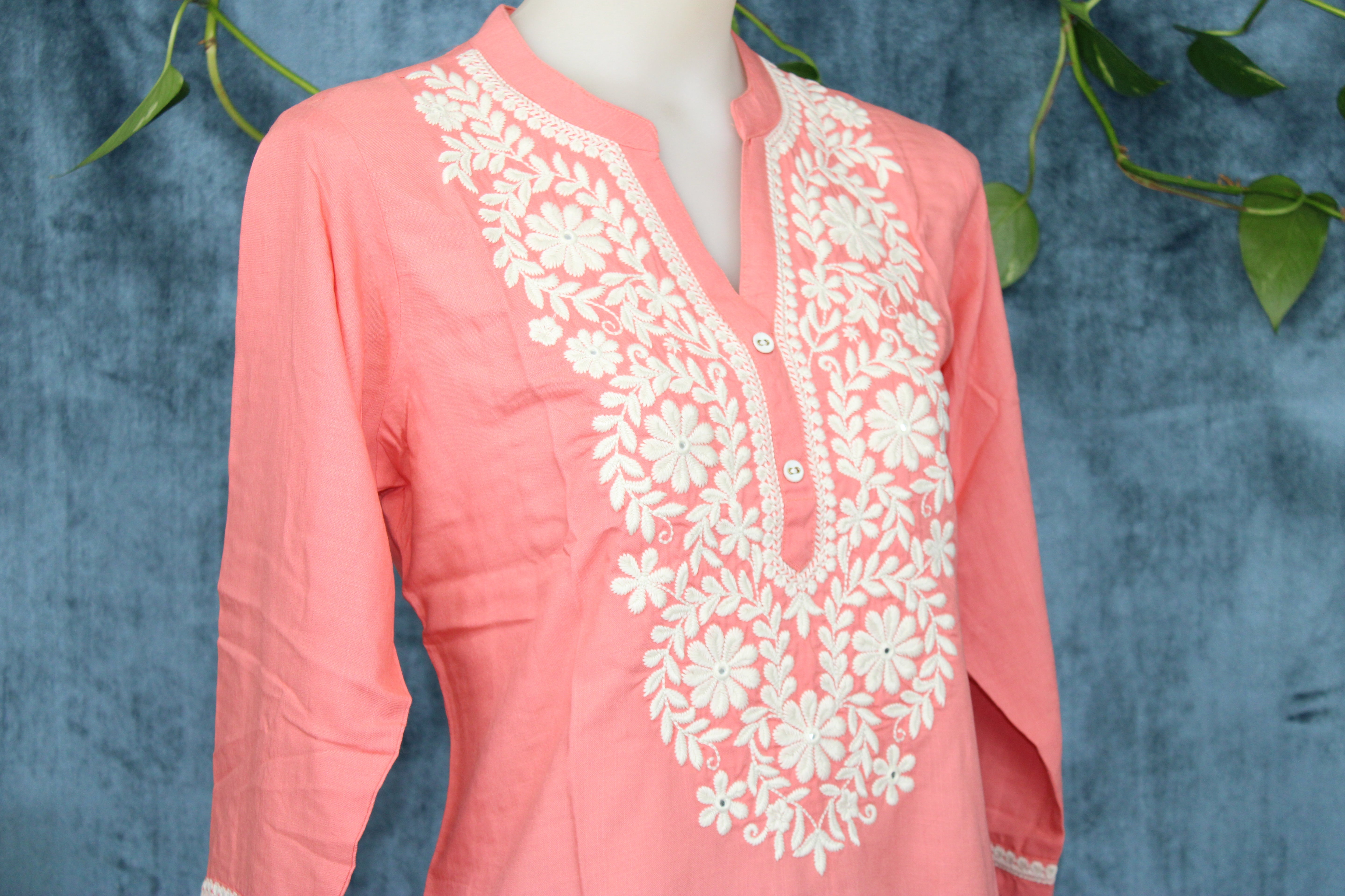 Mayara - Cotton Embroidery Short Kurti