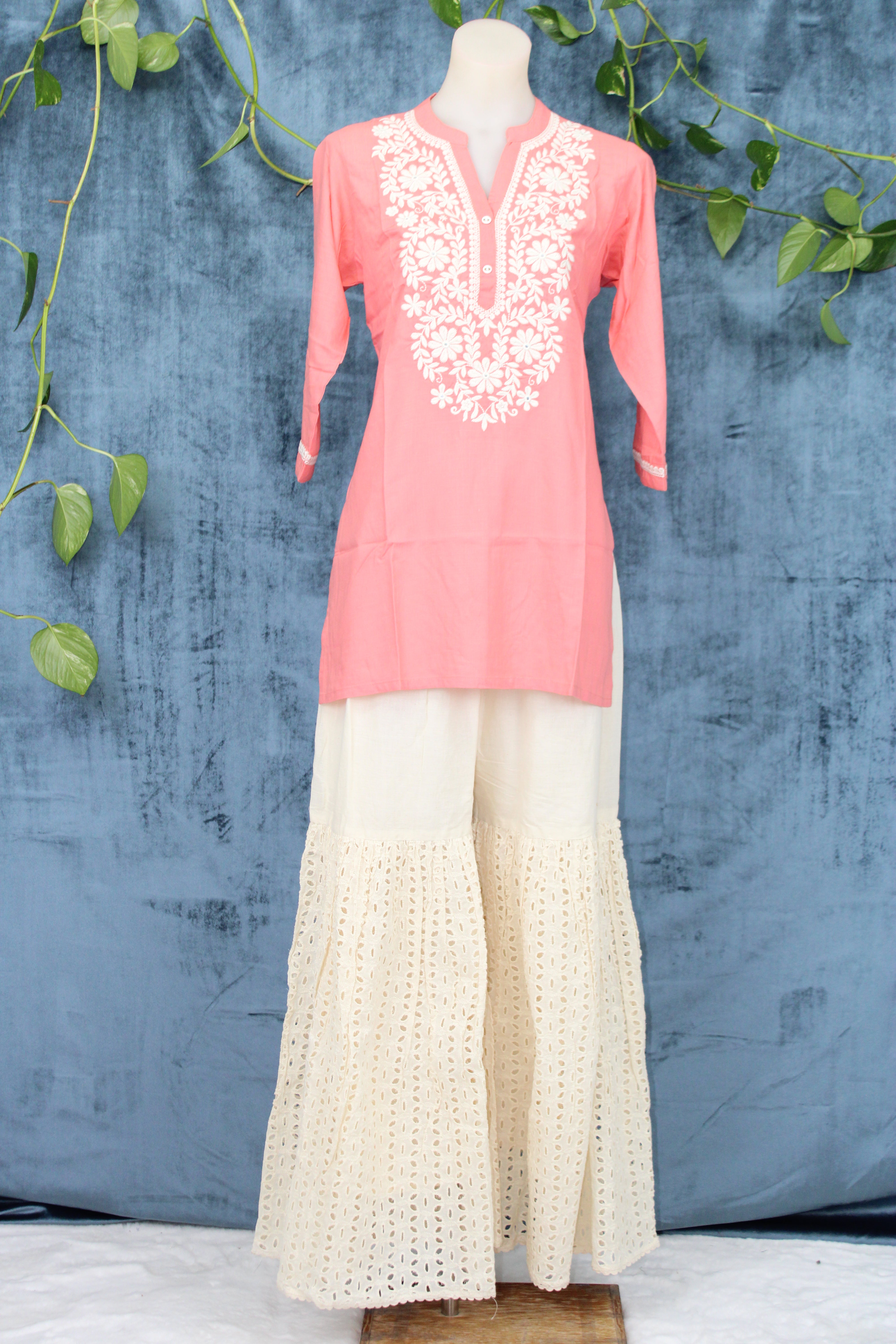 Mayara - Cotton Embroidery Short Kurti
