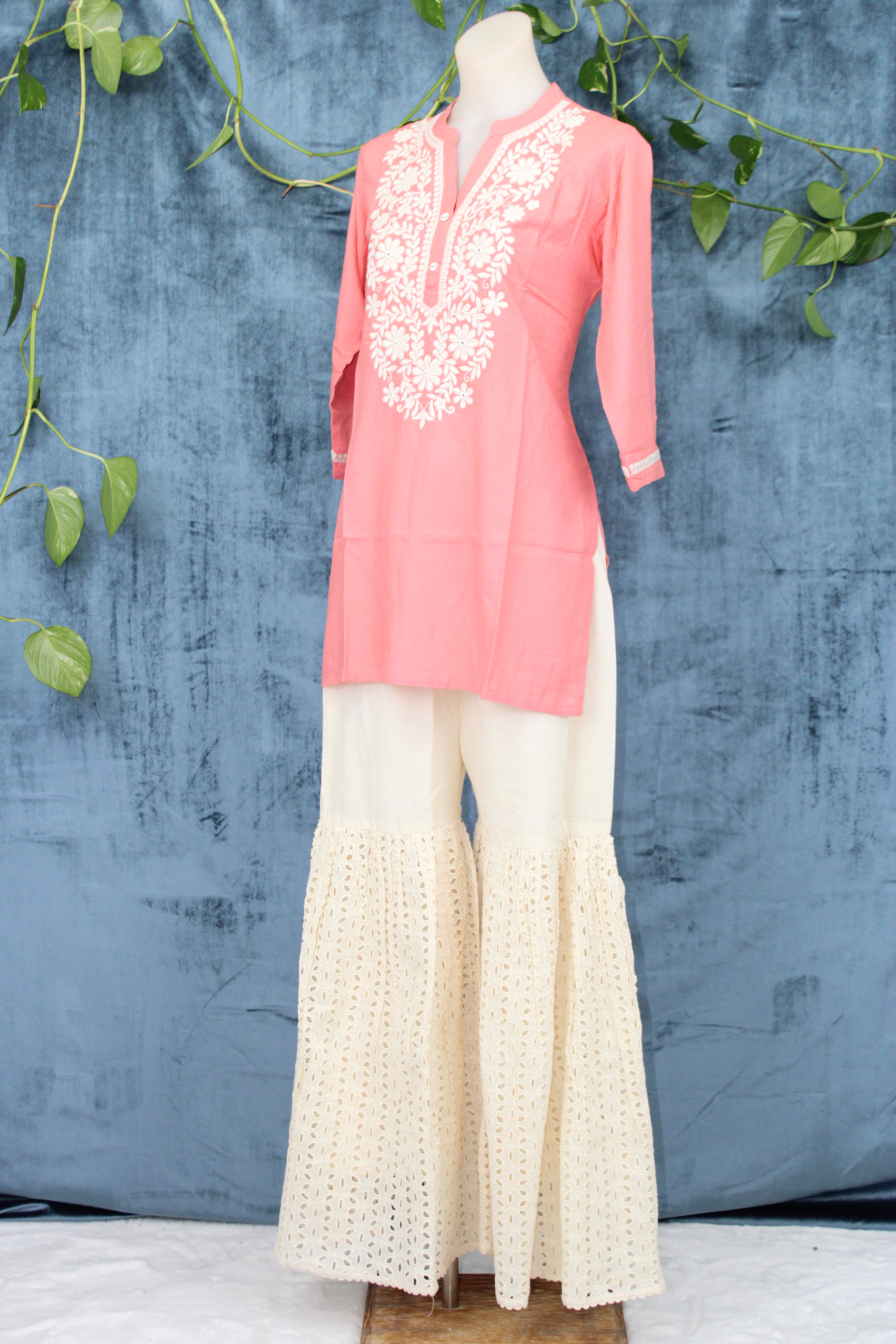 Mayara - Cotton Embroidery Short Kurti