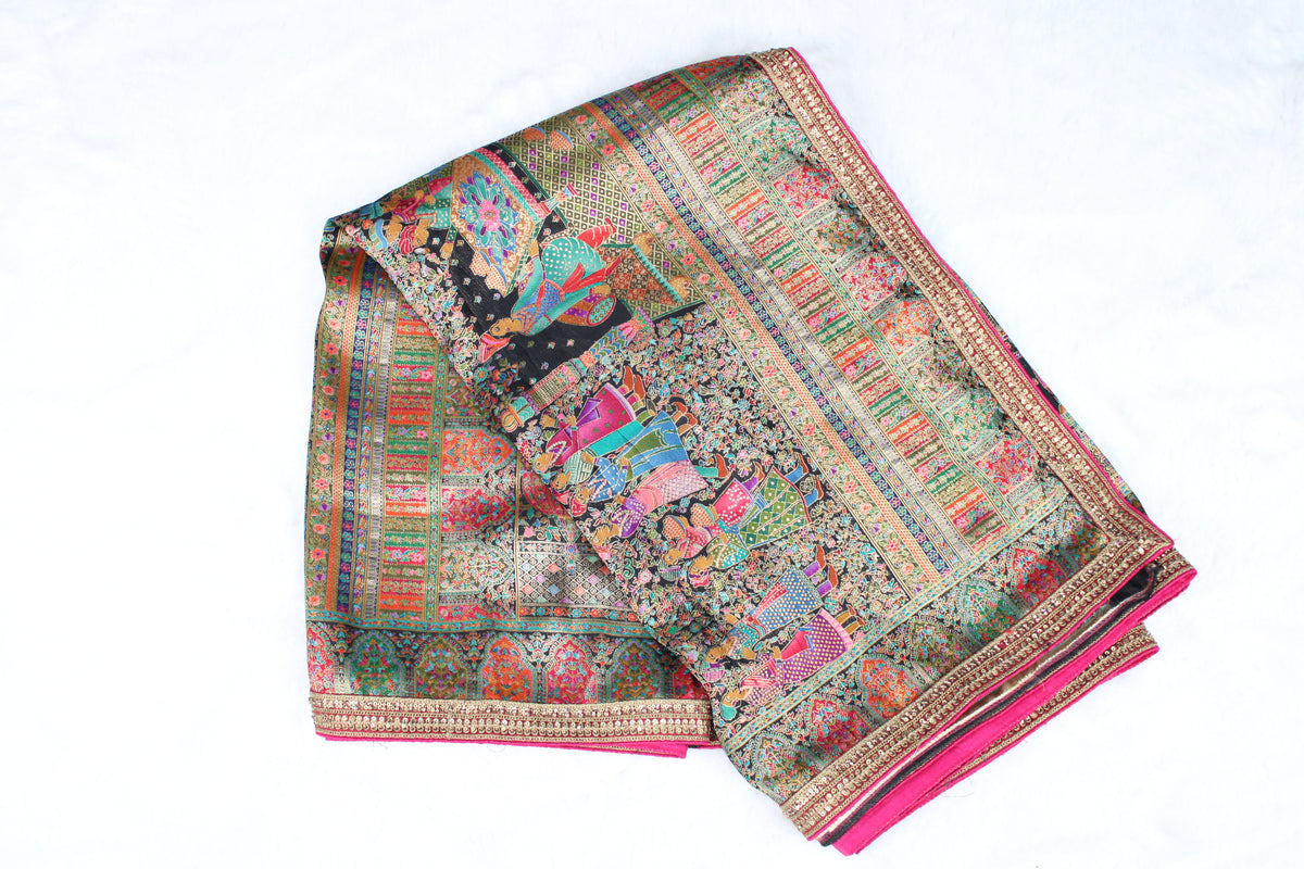 Meeta - Embroidered Kani Saree