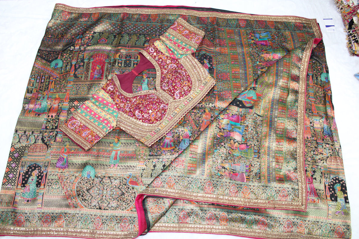 Meeta - Embroidered Kani Saree