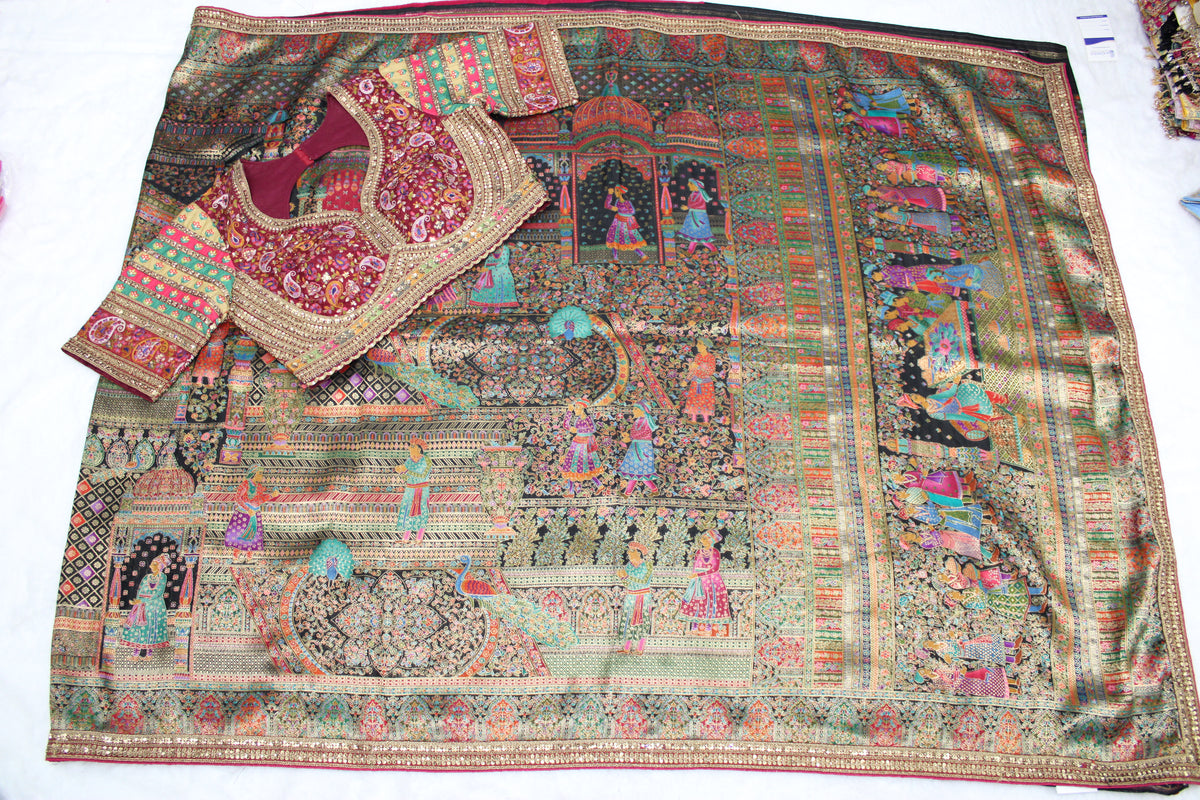 Meeta - Embroidered Kani Saree
