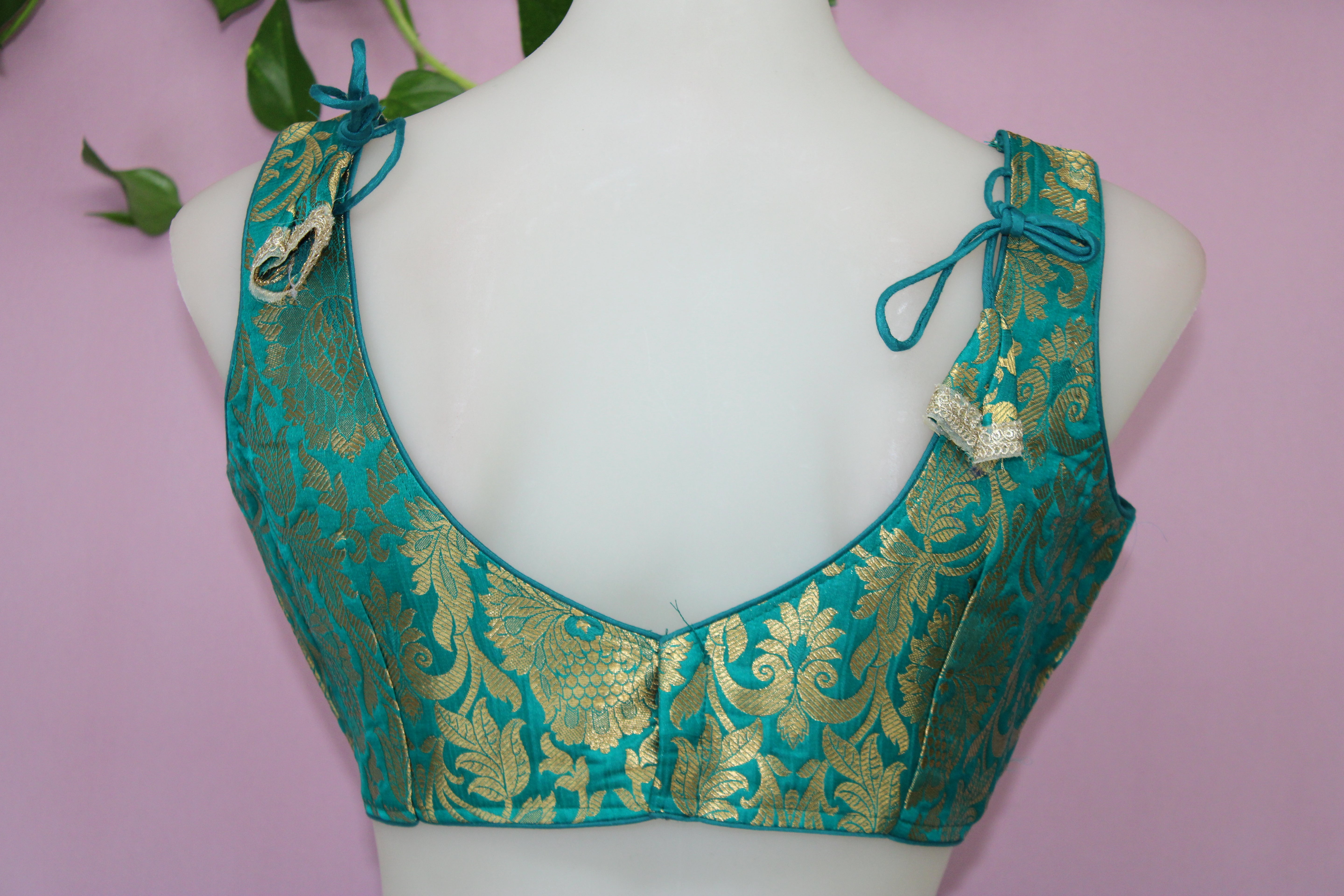 Mouni - Banarasi Silk Brocade Sleeveless Princess Cut Blouse