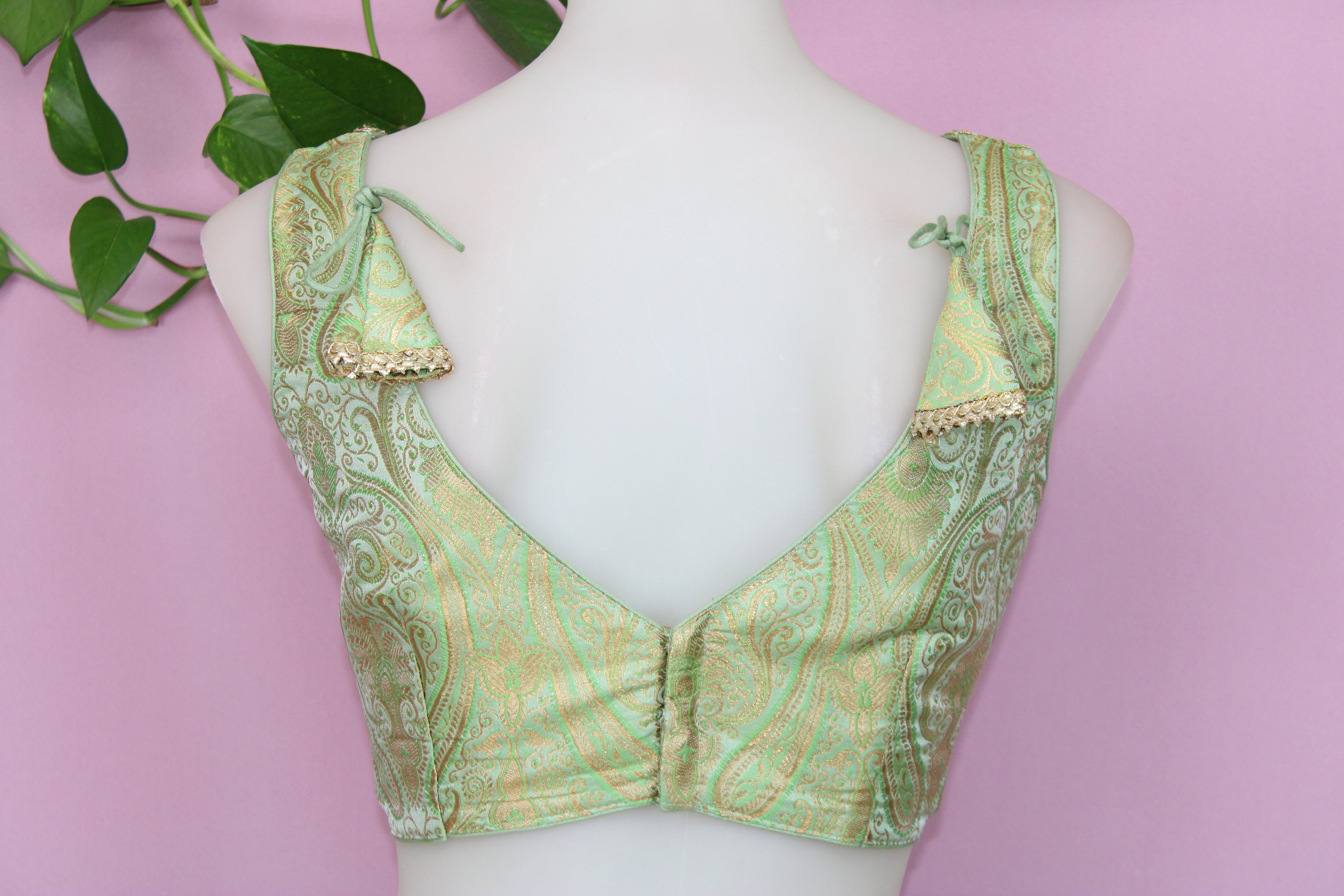 Mouni - Banarasi Silk Brocade Sleeveless Princess Cut Blouse