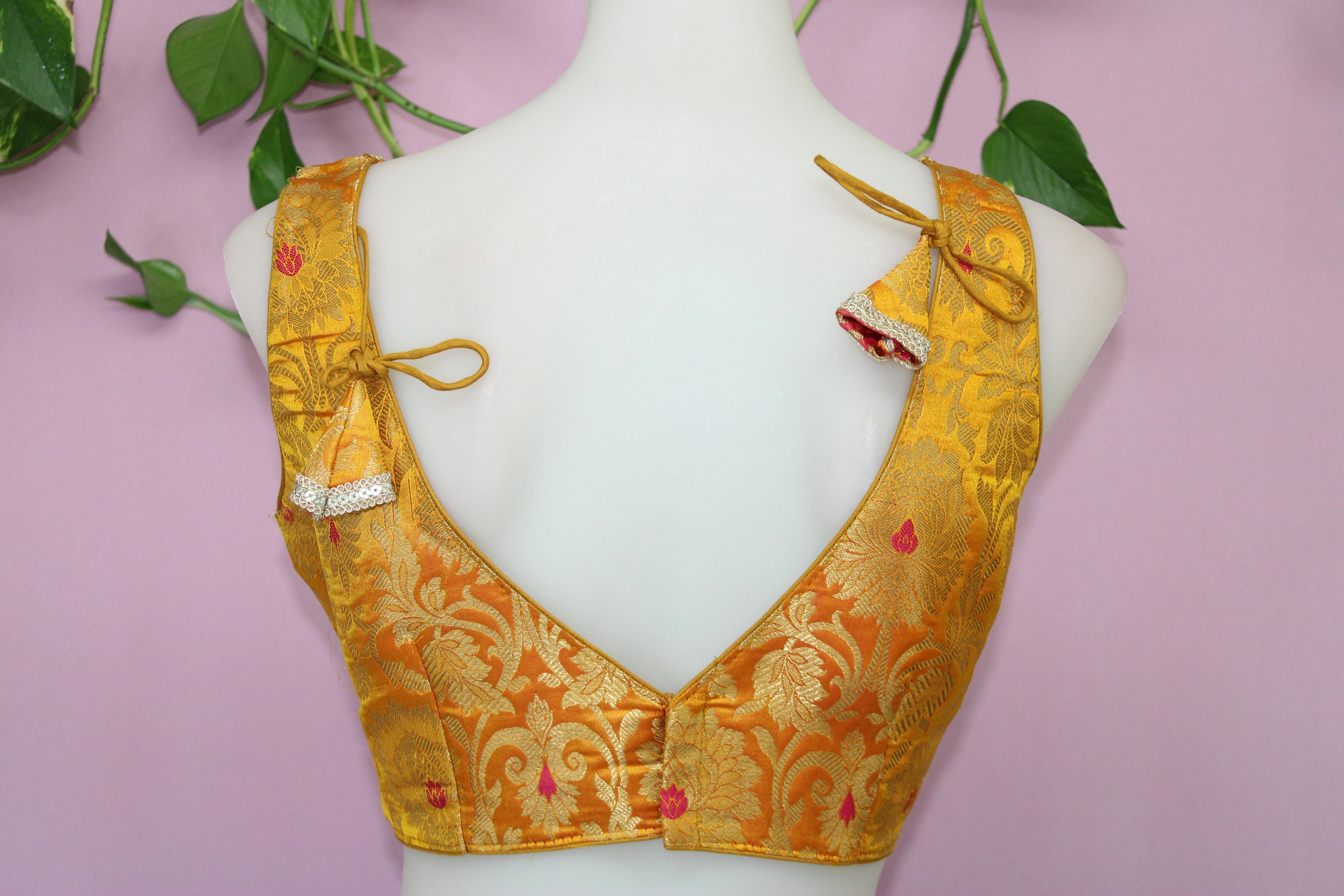 Mouni - Banarasi Silk Brocade Sleeveless Princess Cut Blouse