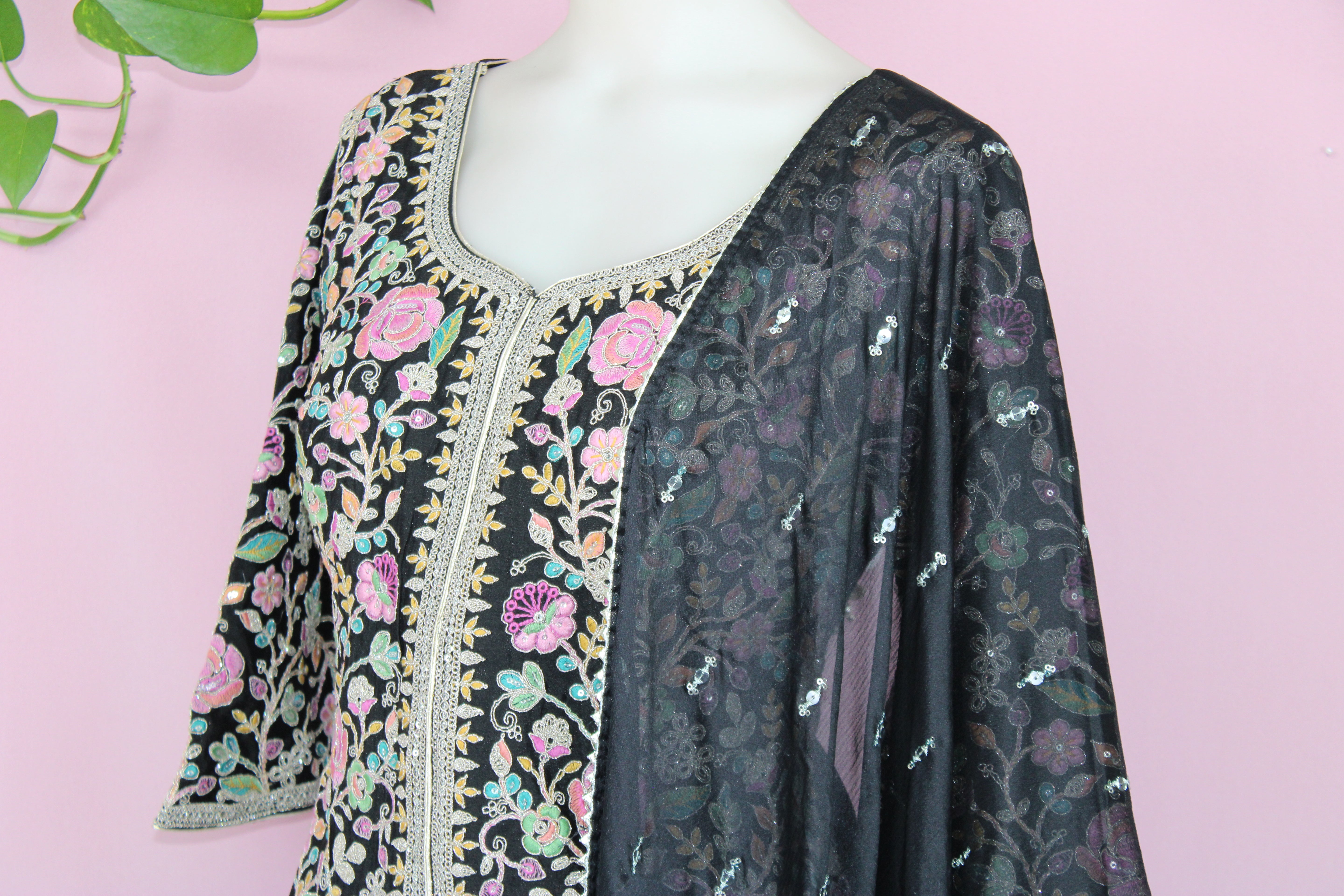 Navya - Chinnon Embroidered Half Sleeves Lehnga