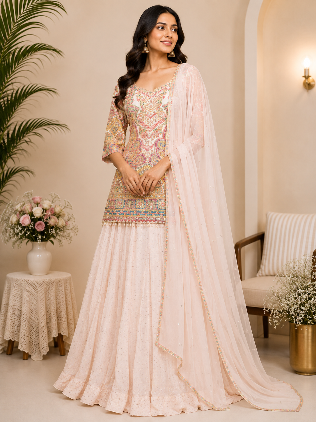 Noori - Chiffon Lehnga
