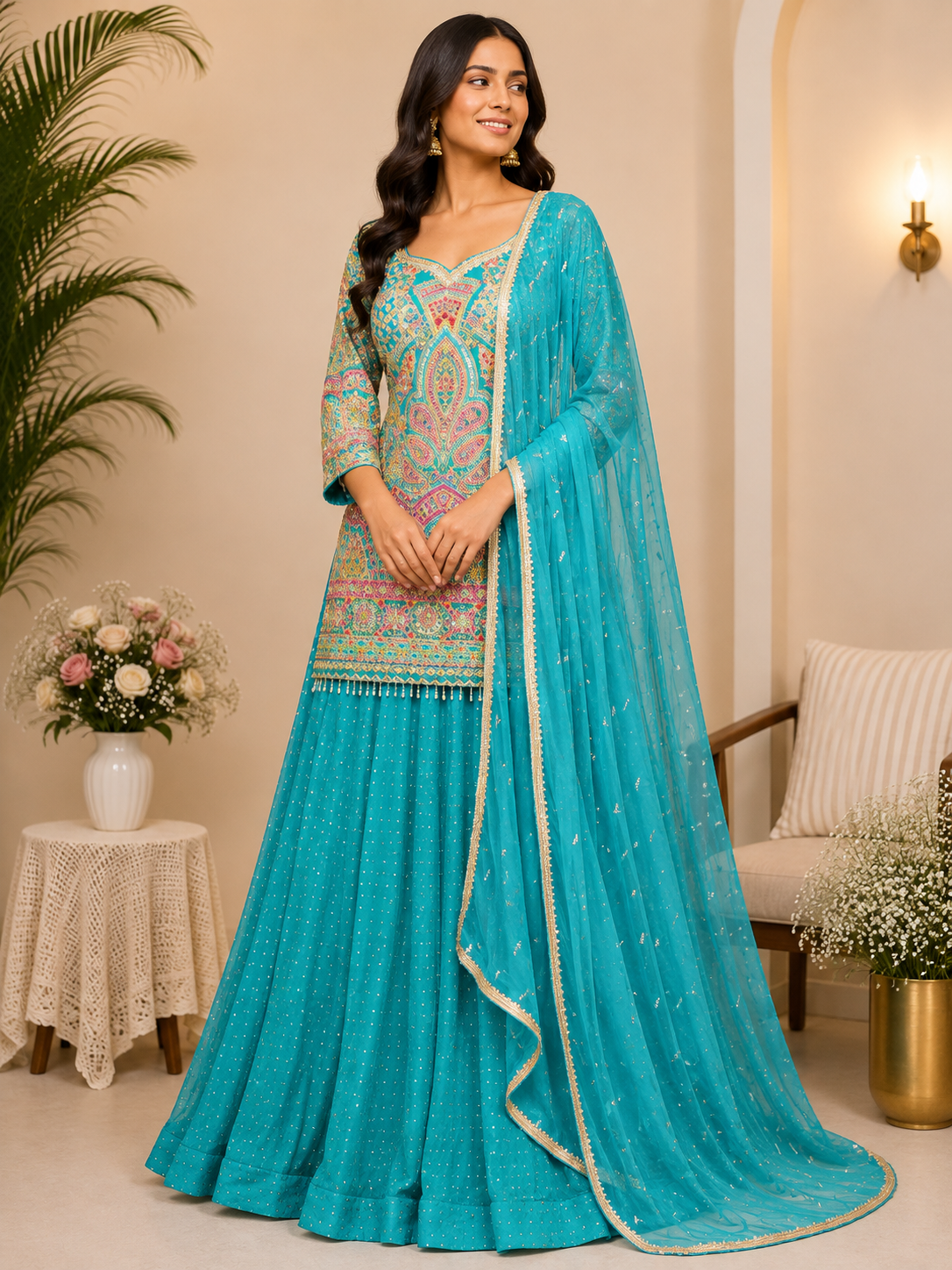 Noori - Chiffon Lehnga