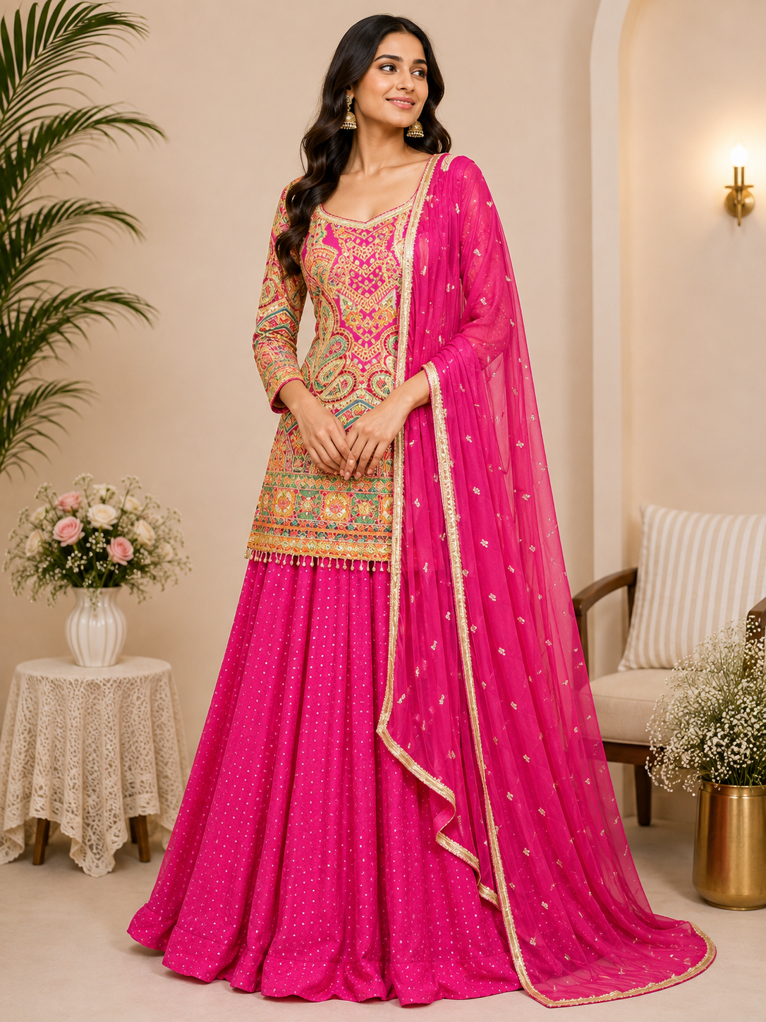 Noori - Chiffon Lehnga
