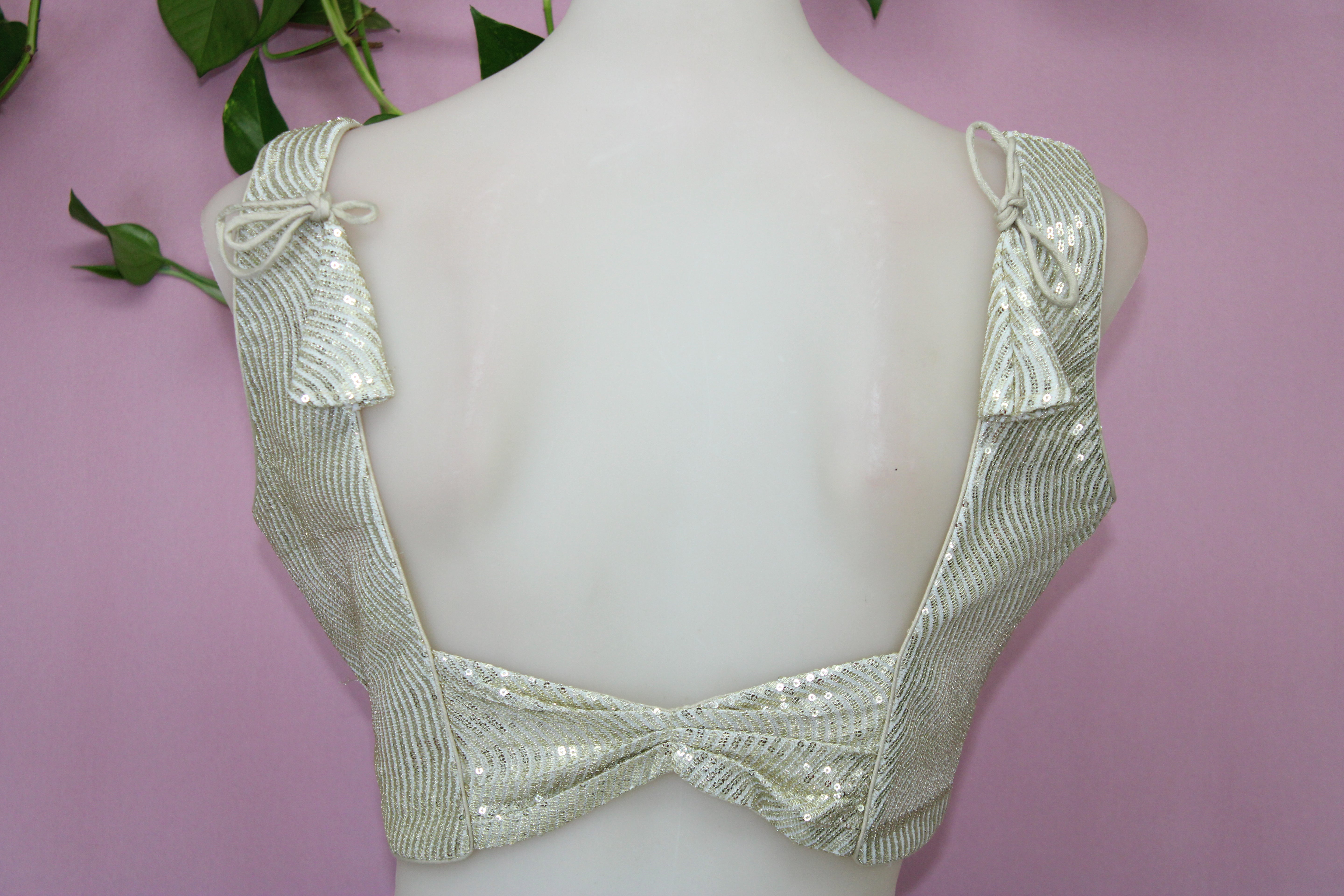 Nora - Sequin Sleeveless Embroidered Princess cut Blouse