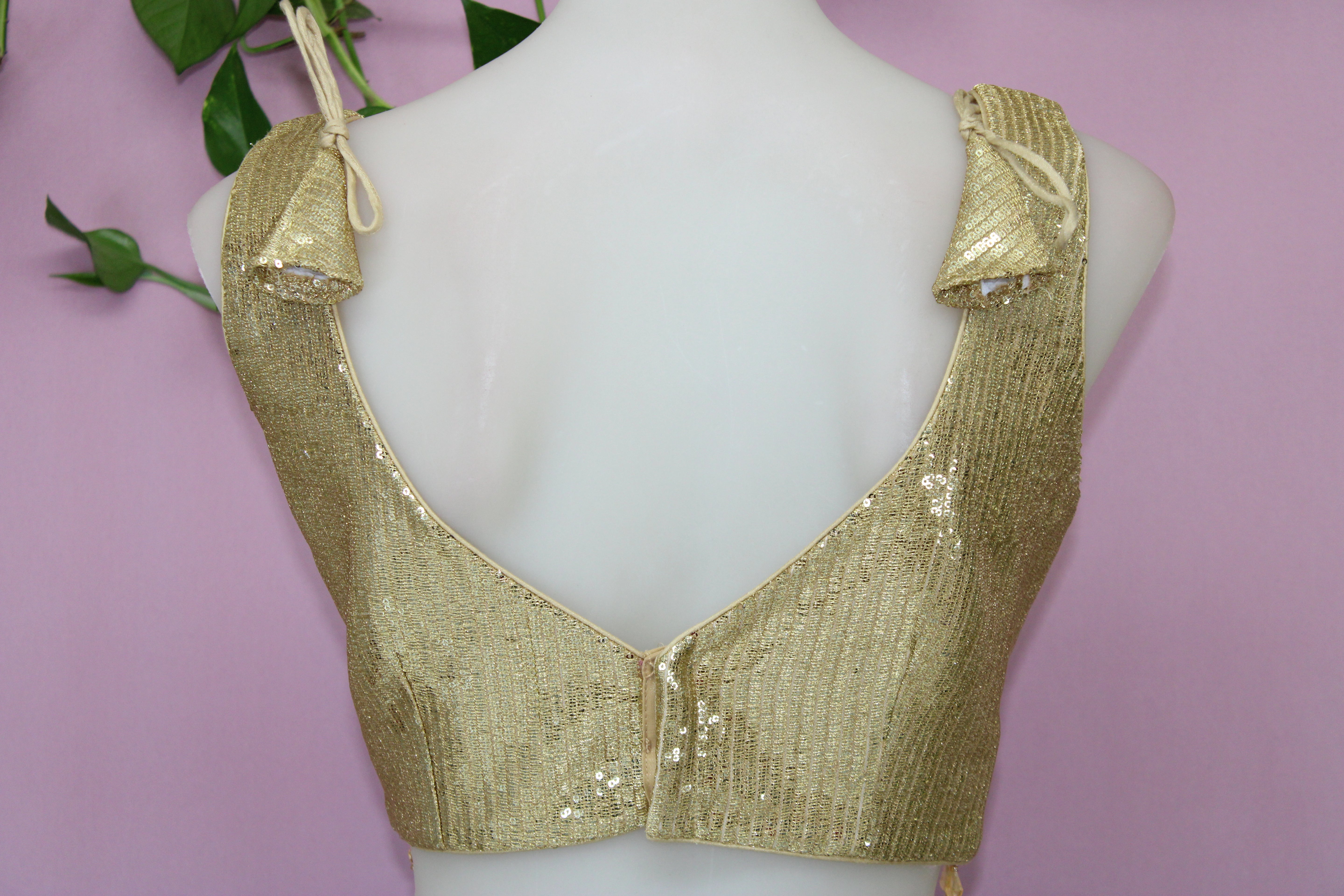 Olivia - Sequin Sleeveless Embroidered Princess cut Blouse