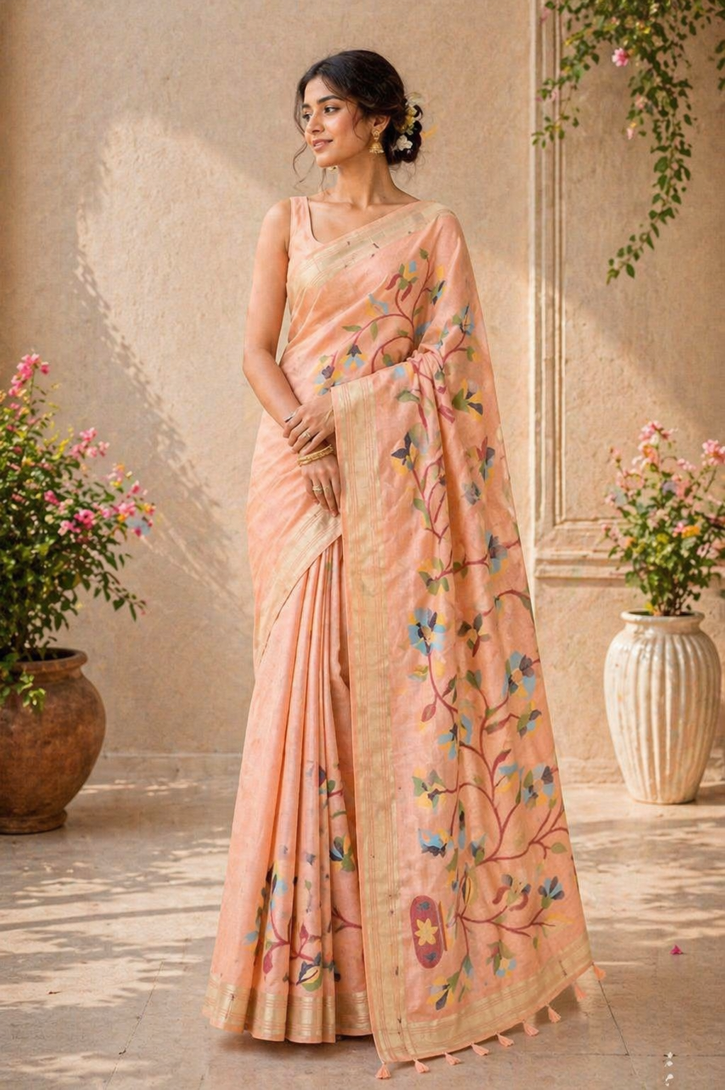 Suhani - Blend Linen Cotton Saree