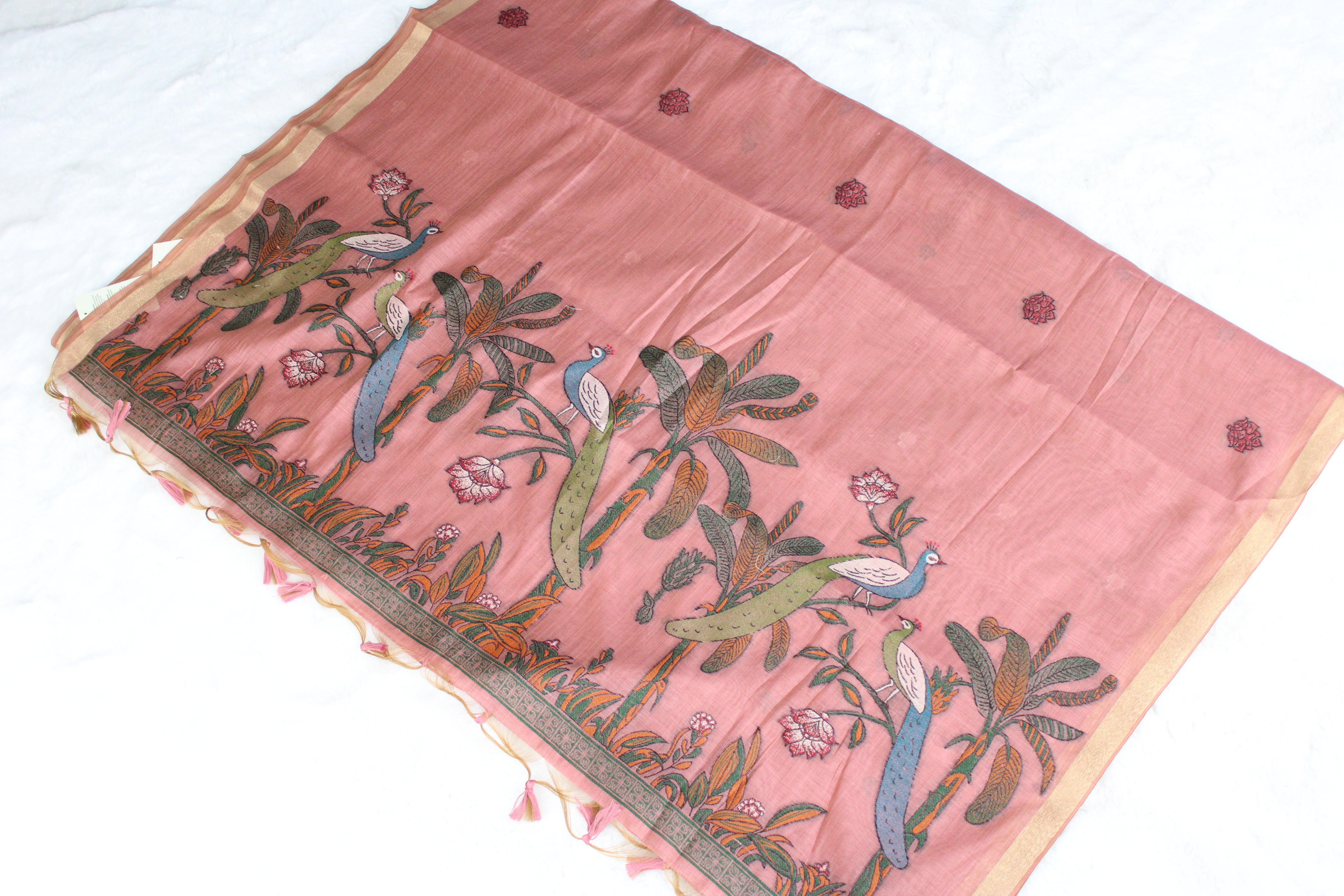 Radhika - Blend Linen Cotton Saree