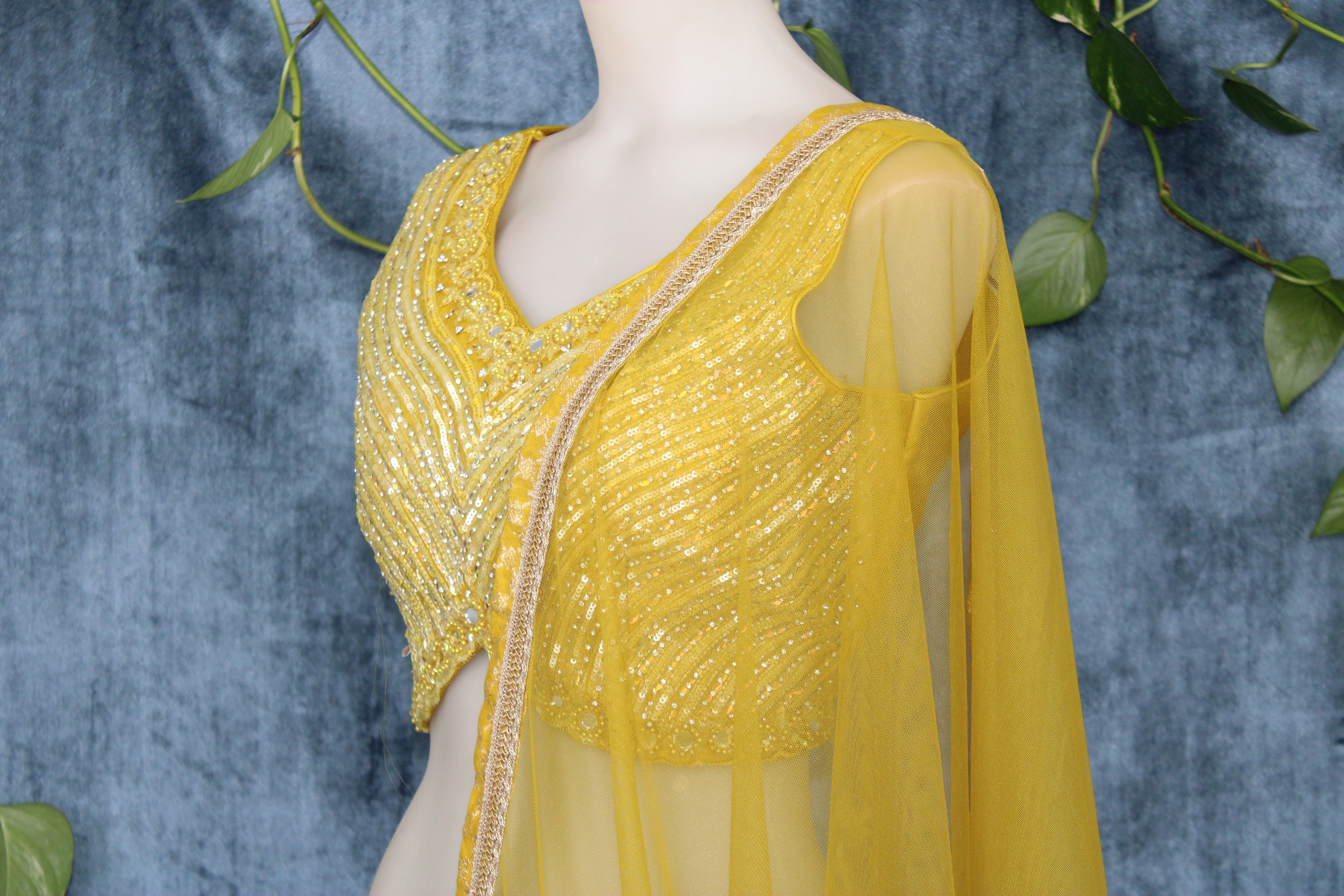 Ramya - Silk Brocade Panel Lehenga