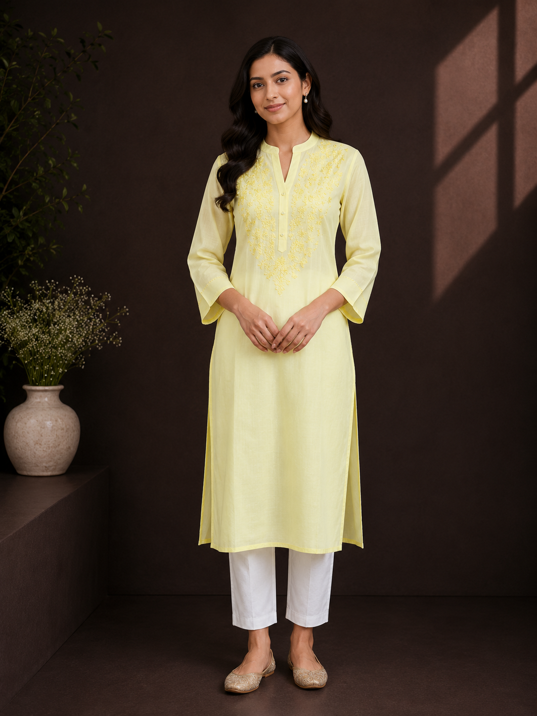 Rosh - Cotton Silk Thread Embroidery Long Kurti