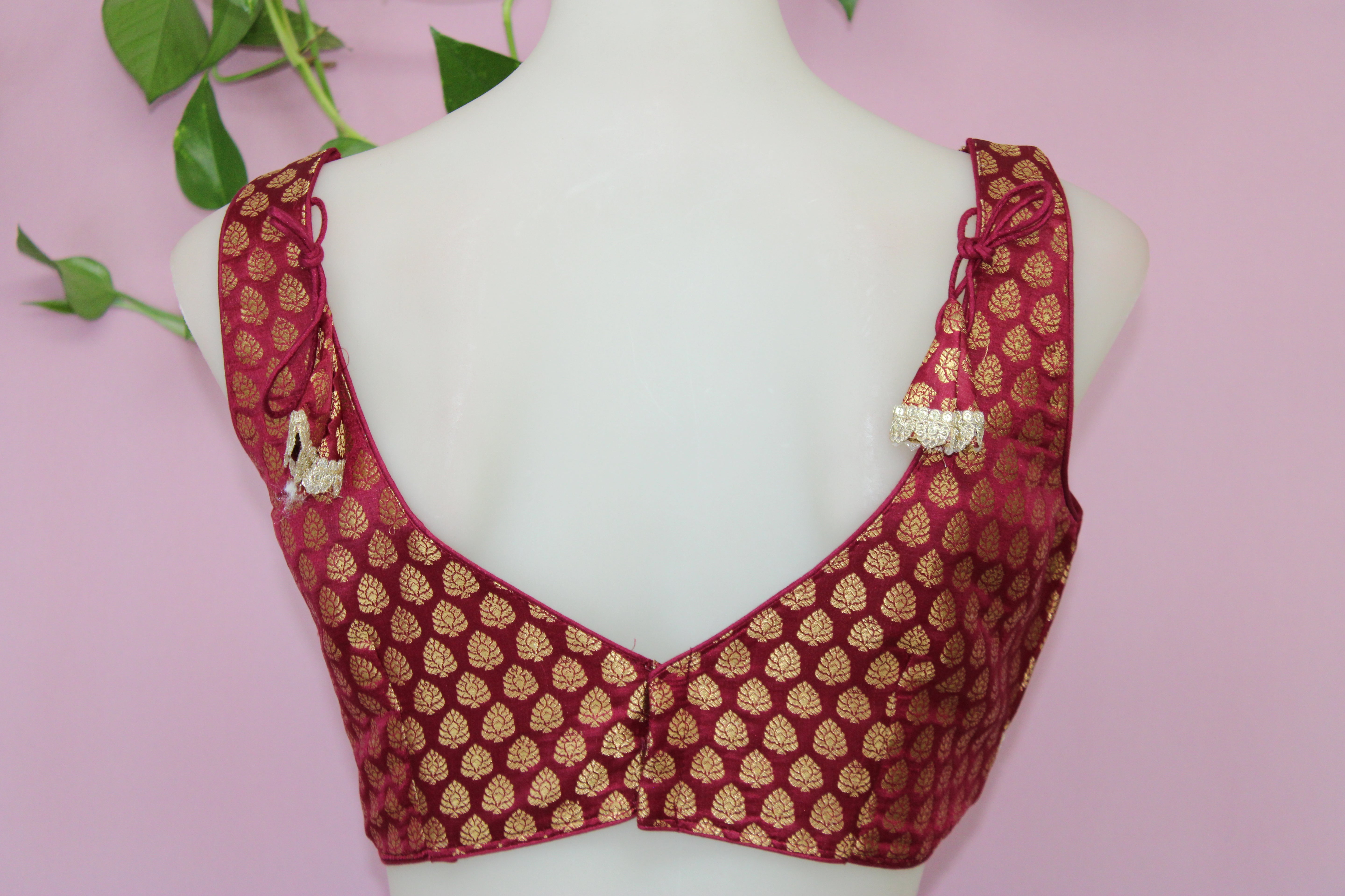 Rosie - Banarasi Silk Brocade Sleeveless Princess Cut Blouse