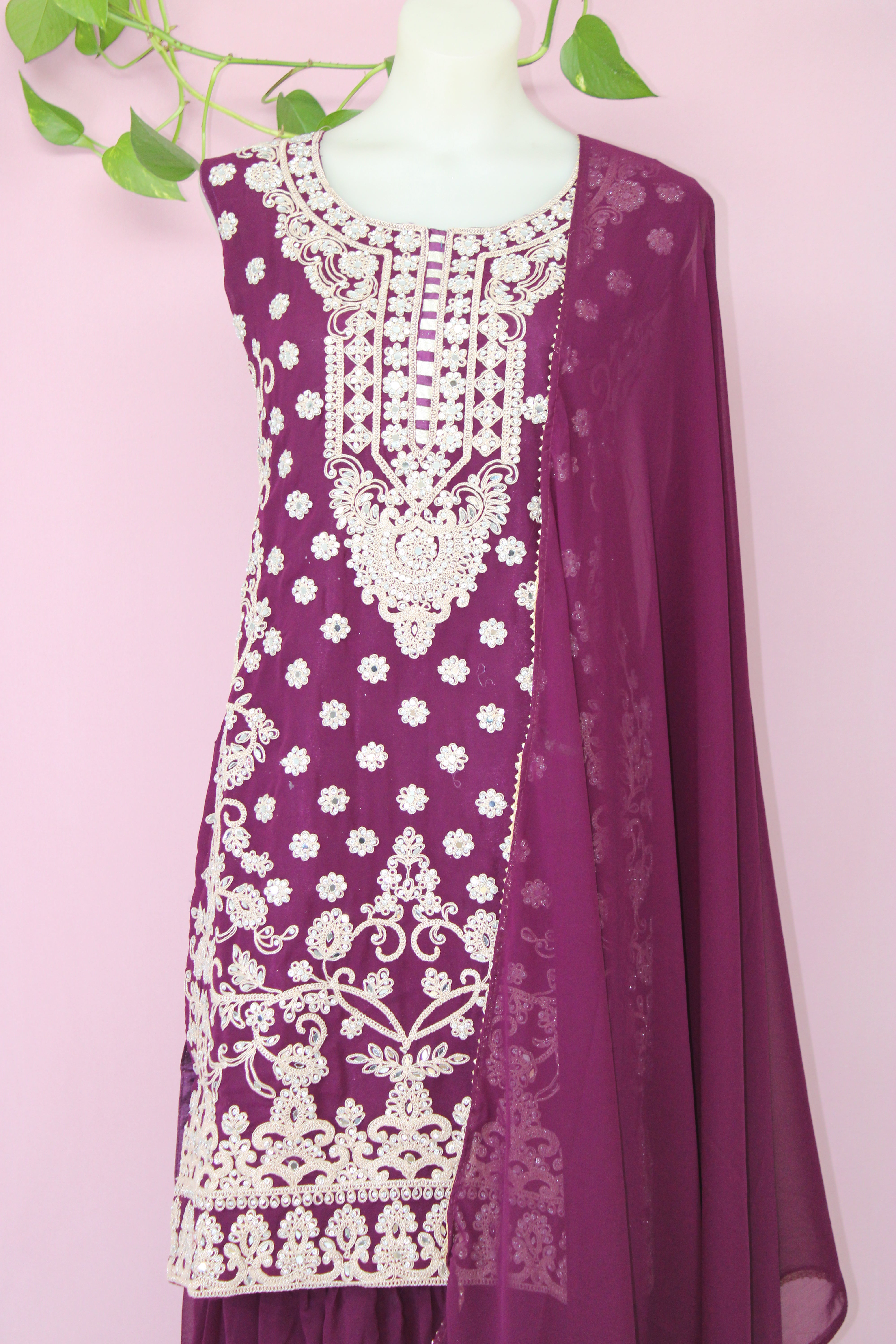 Rubika - Georgette Embroidery Sharara Suit