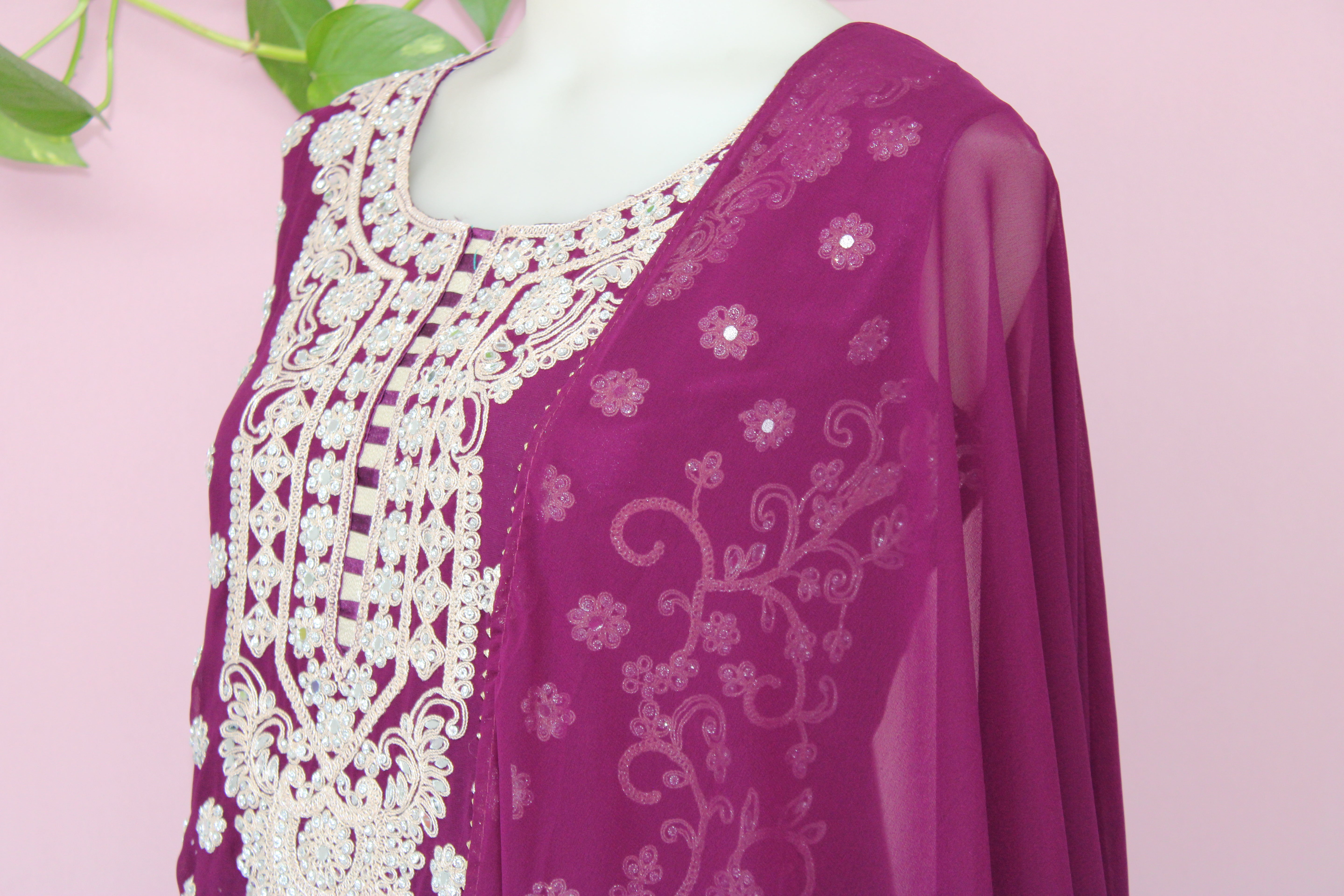 Rubika - Georgette Embroidery Sharara Suit