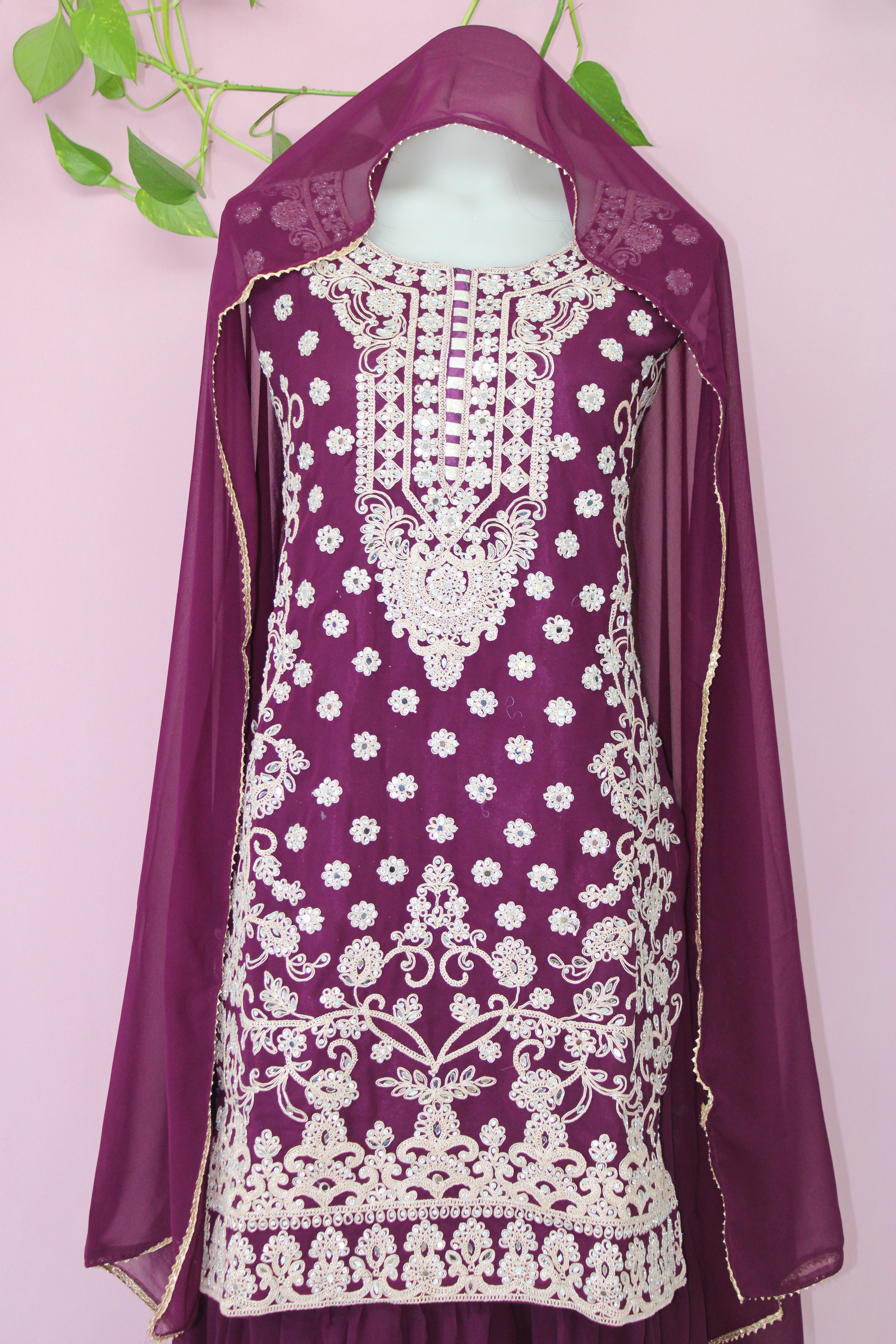 Rubika - Georgette Embroidery Sharara Suit
