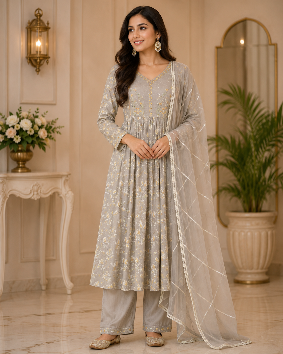 Ruby - Embroidery Anarkali Suit