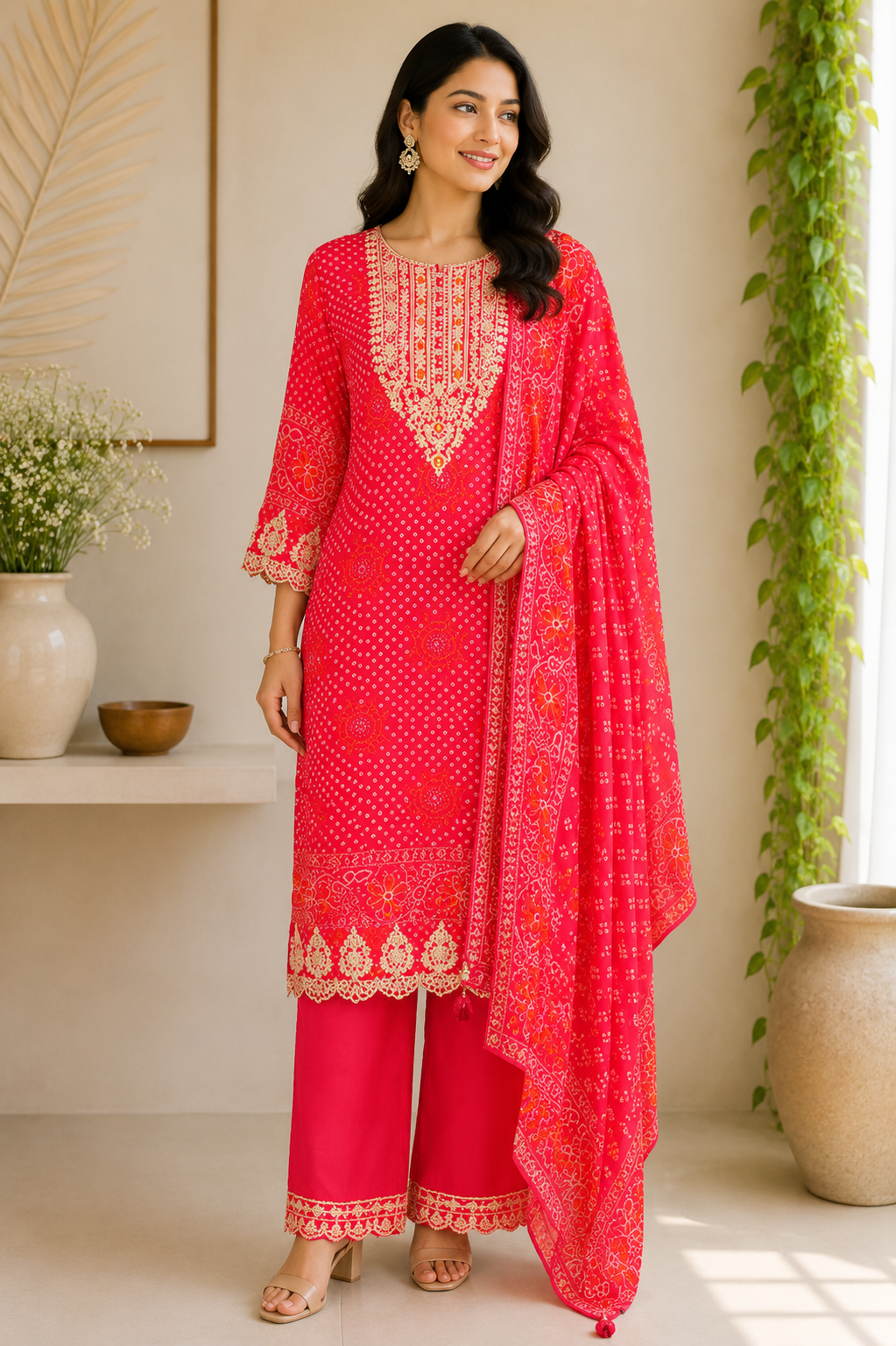 Samita - Chinnon Embroidery Straight Suit