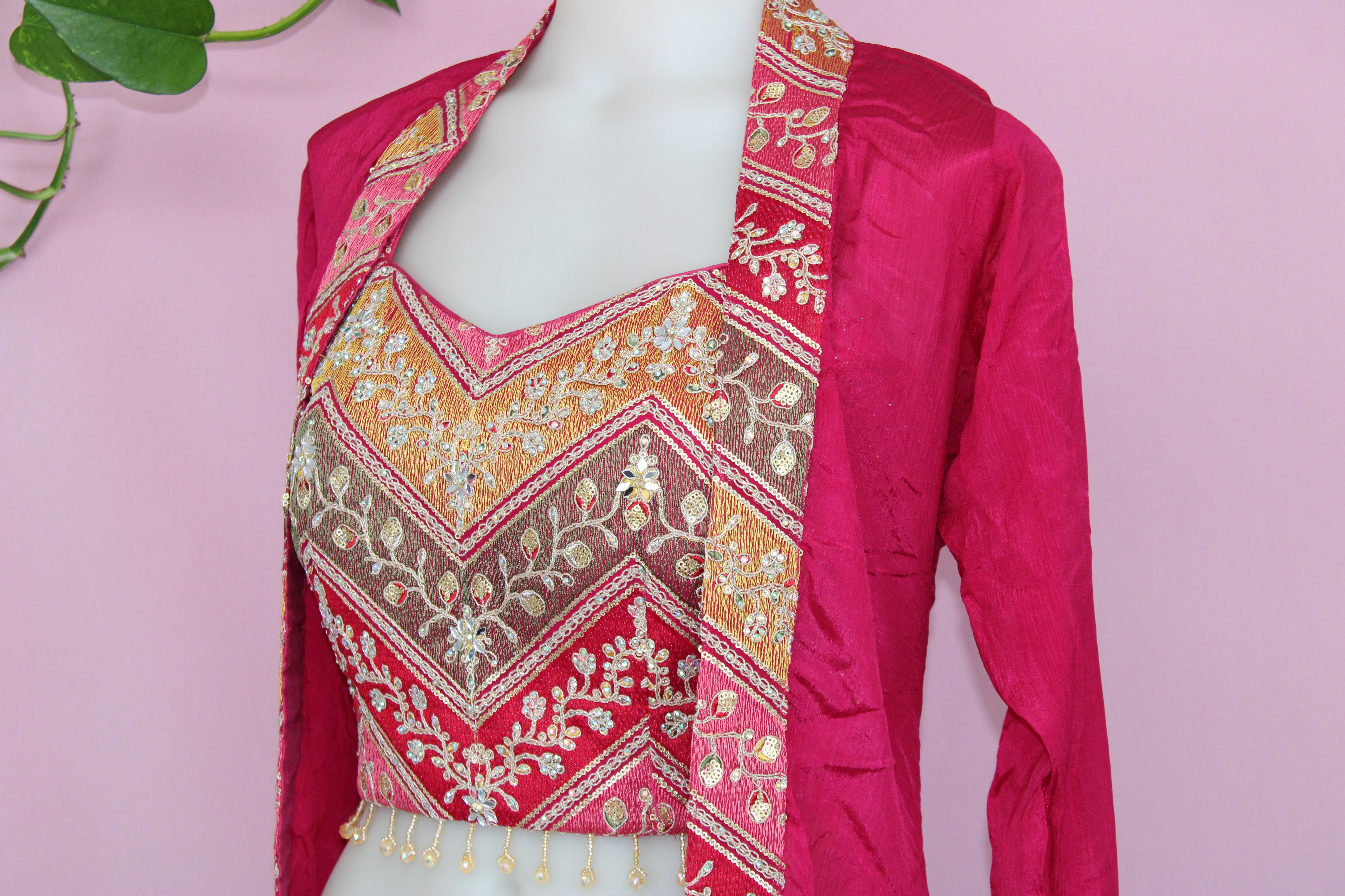 Sheena - Chinnon  Embroidered  Indo - Western Dress