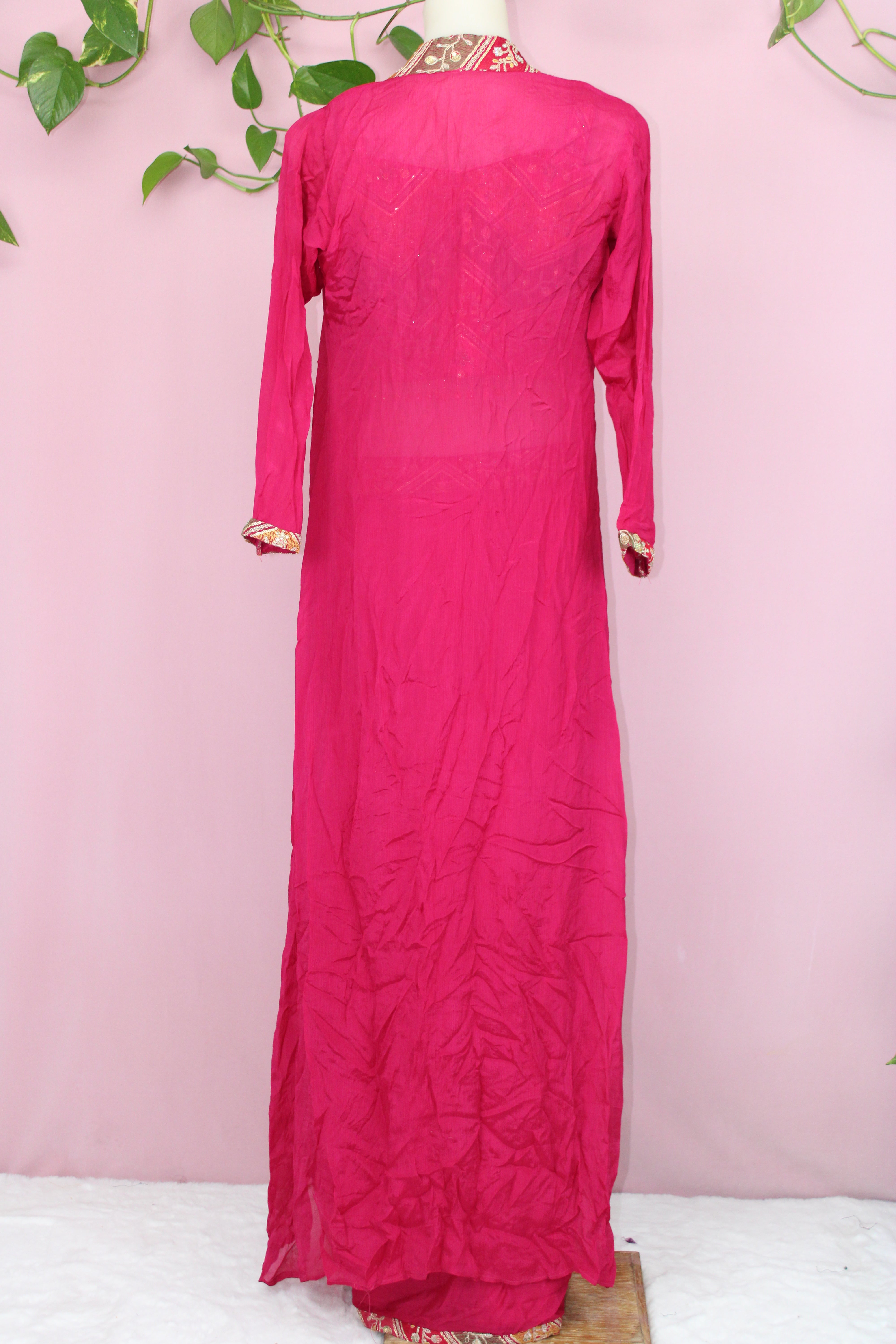 Sheena - Chinnon  Embroidered  Indo - Western Dress