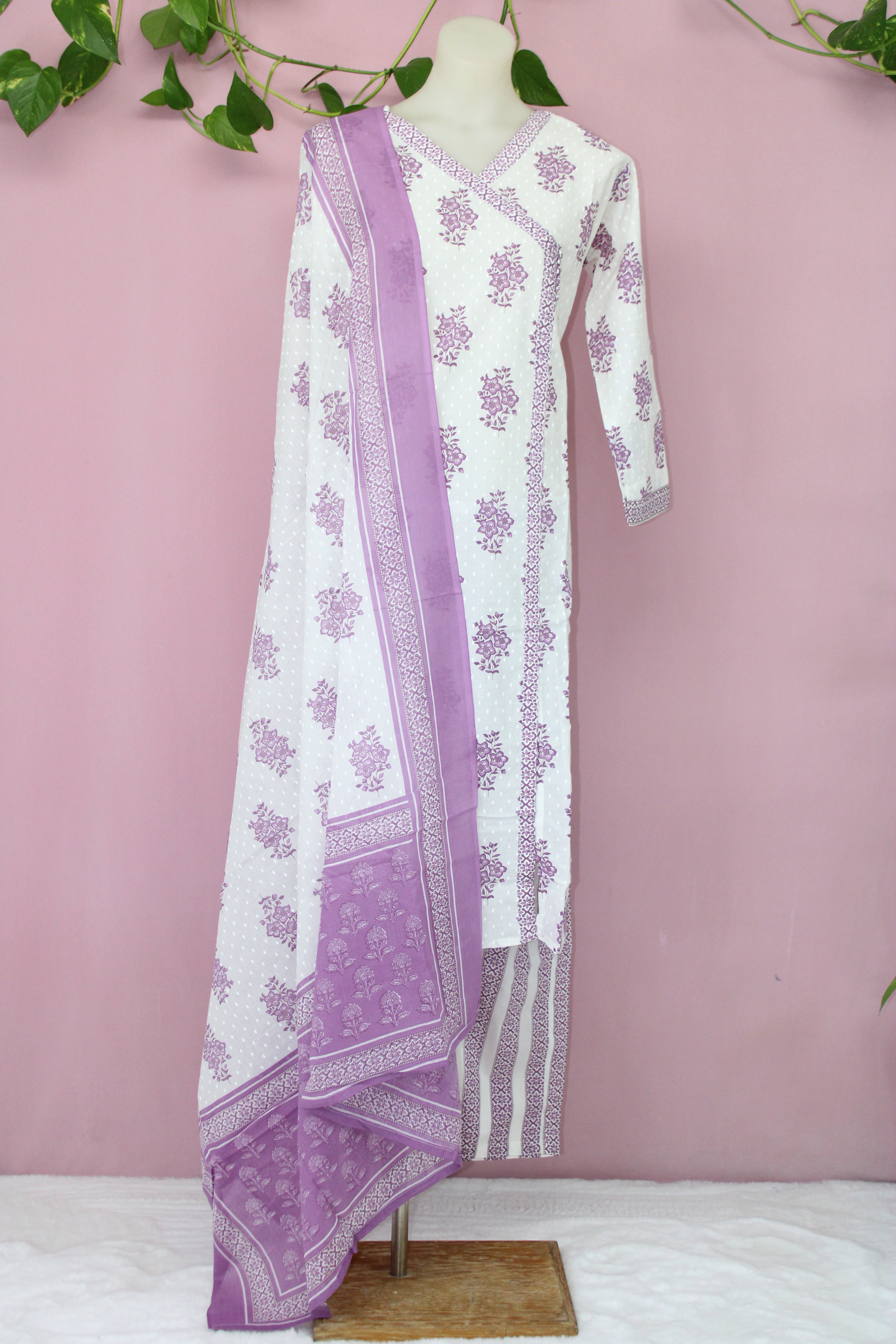 Shiba - Cotton  Angrakha Design suit