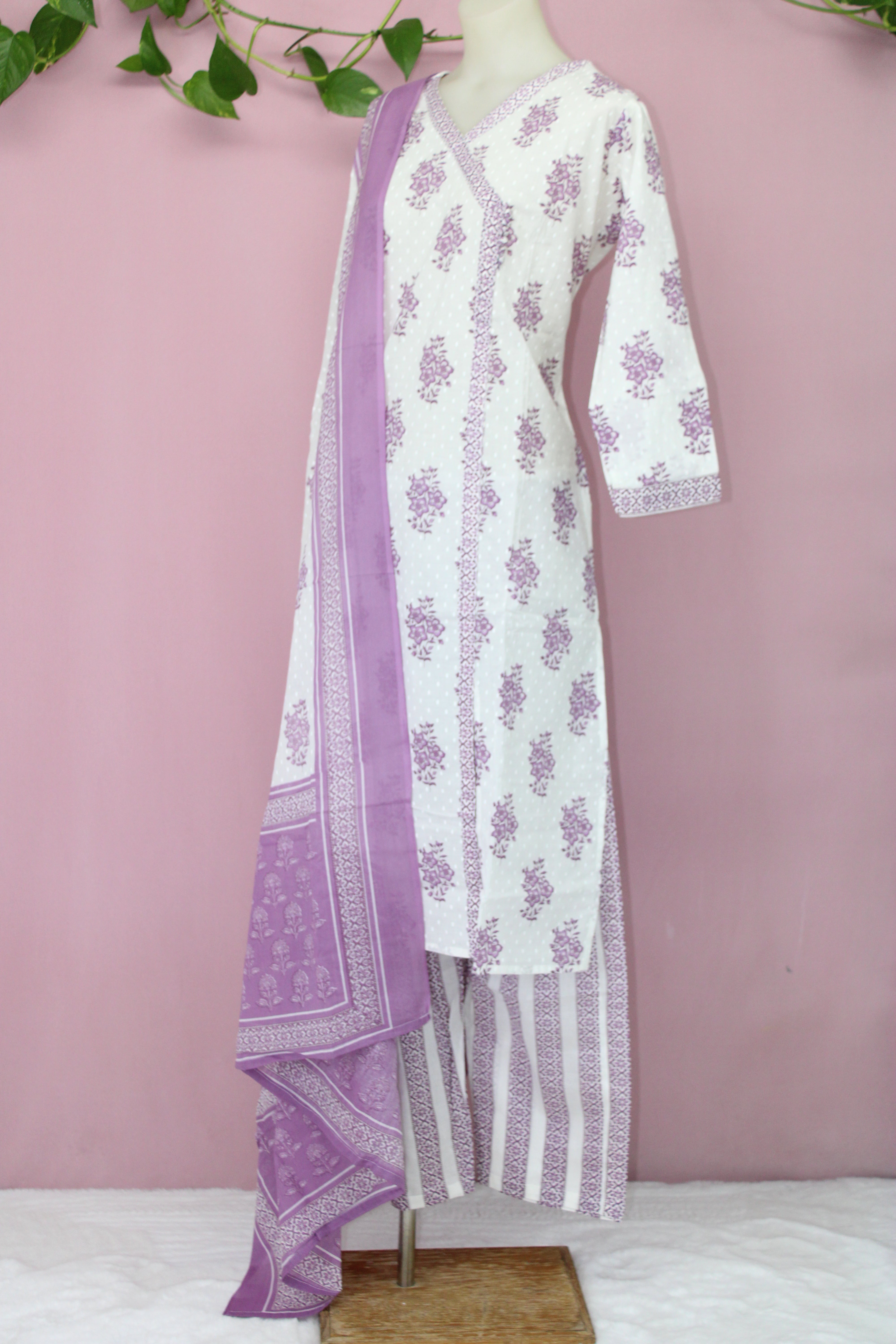 Shiba - Cotton  Angrakha Design suit