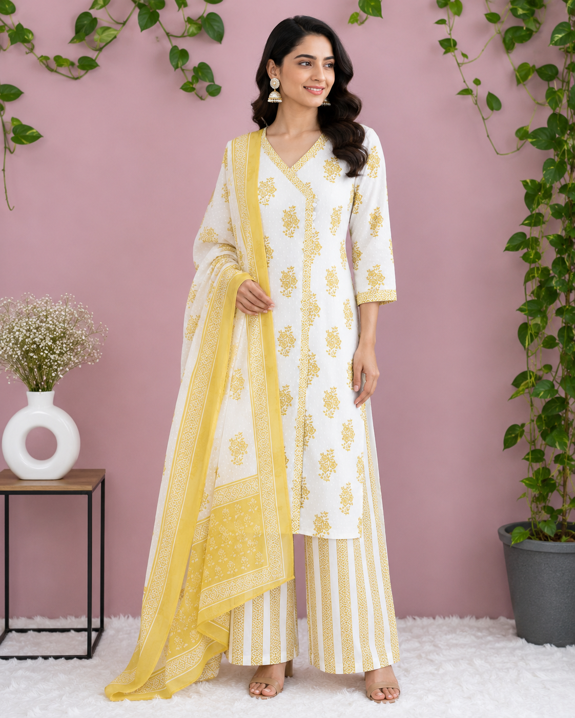 Shiba - Cotton  Angrakha Design suit