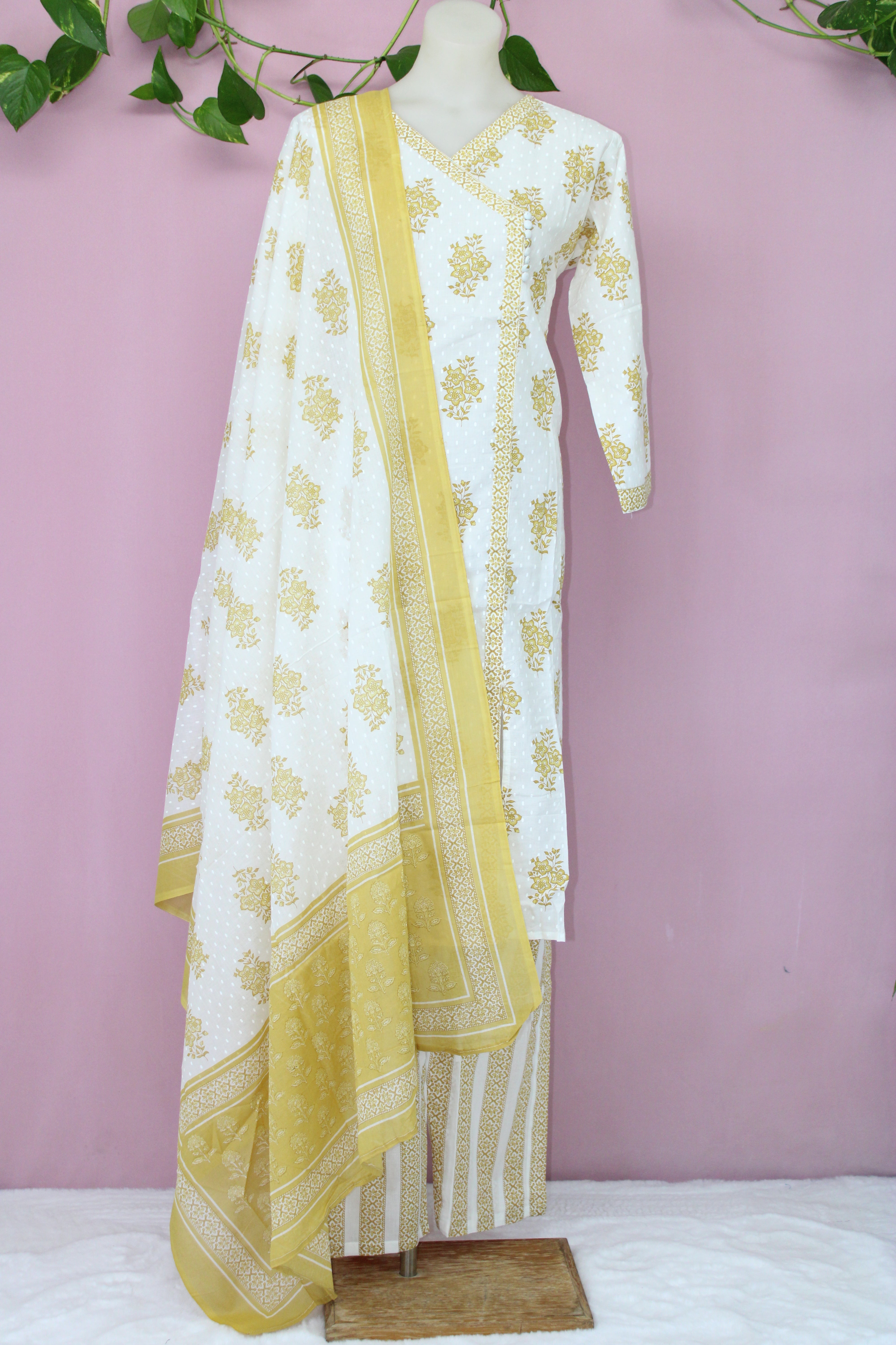 Shiba - Cotton  Angrakha Design suit