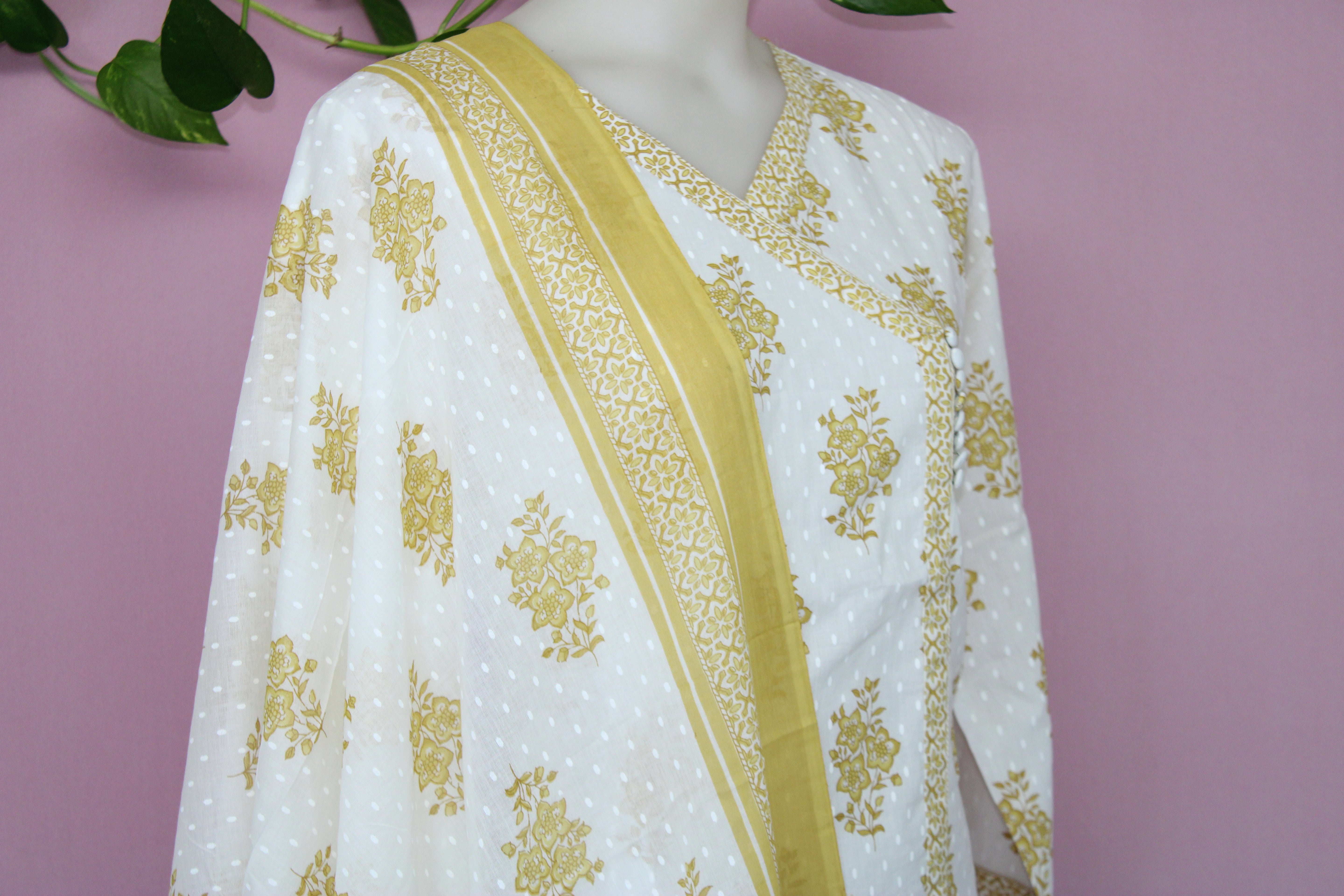 Shiba - Cotton  Angrakha Design suit