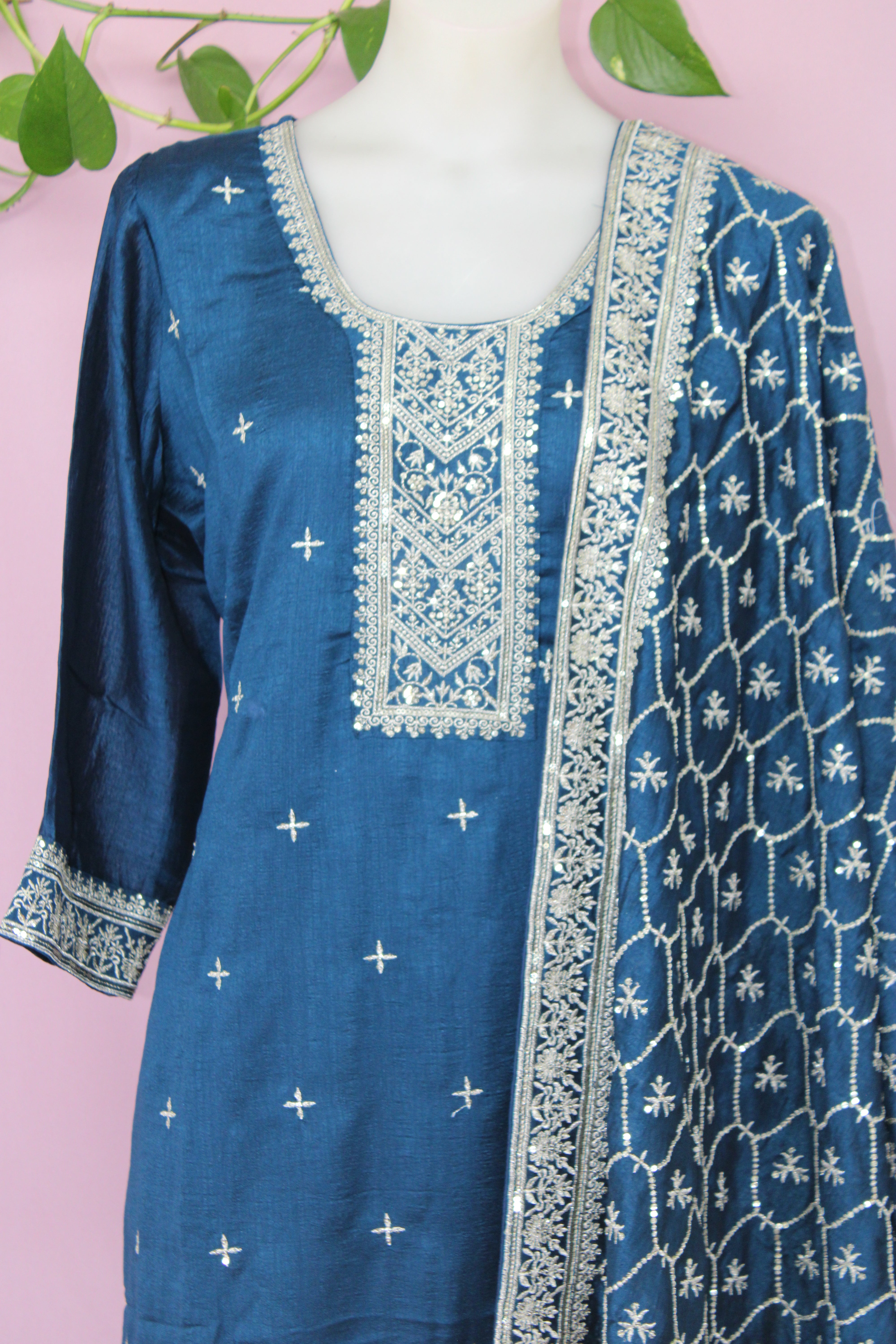 Shubha - Vichitra Chiffon Straight Suit